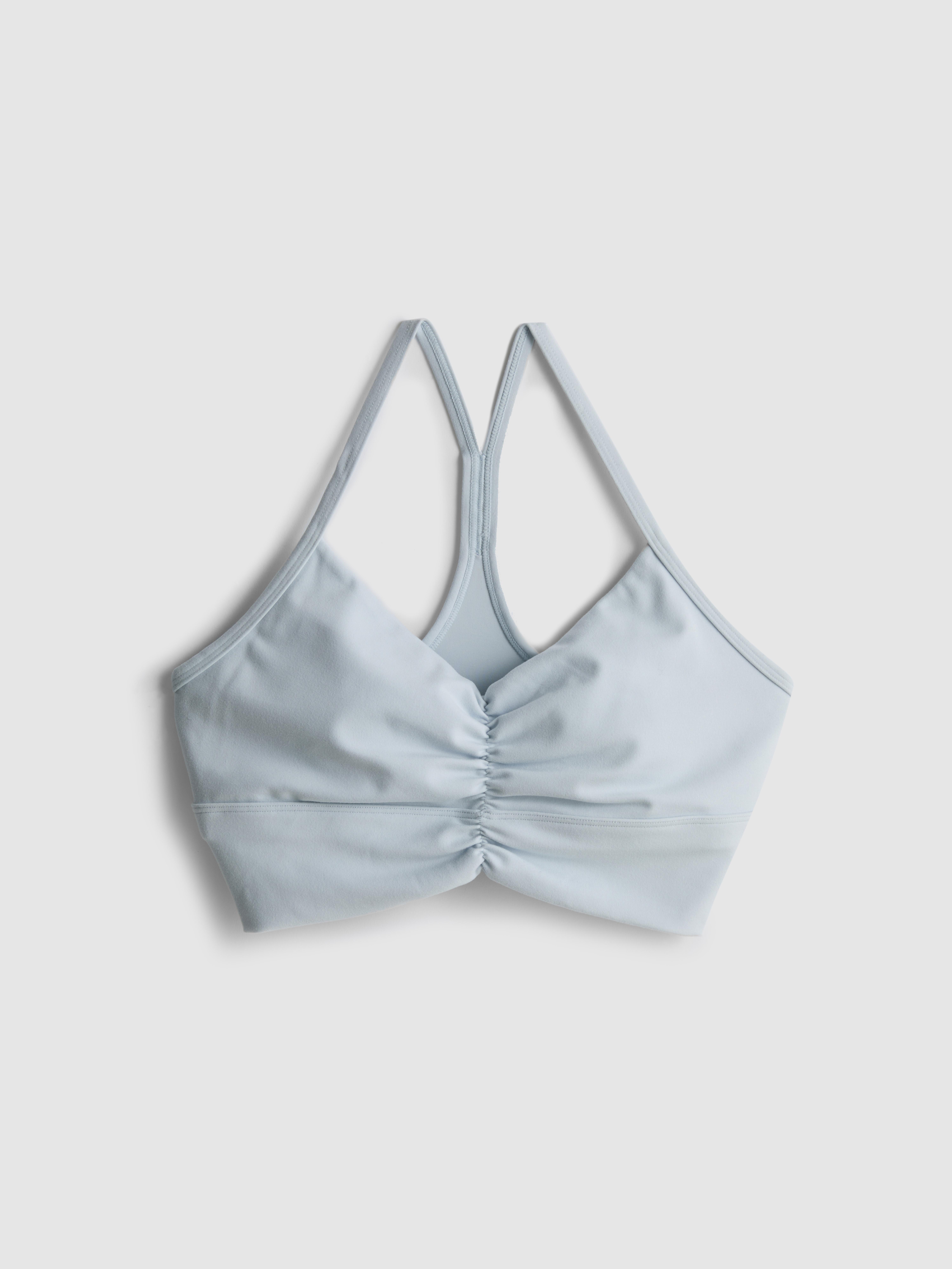 Women's Blue Active Ruched Crop Top