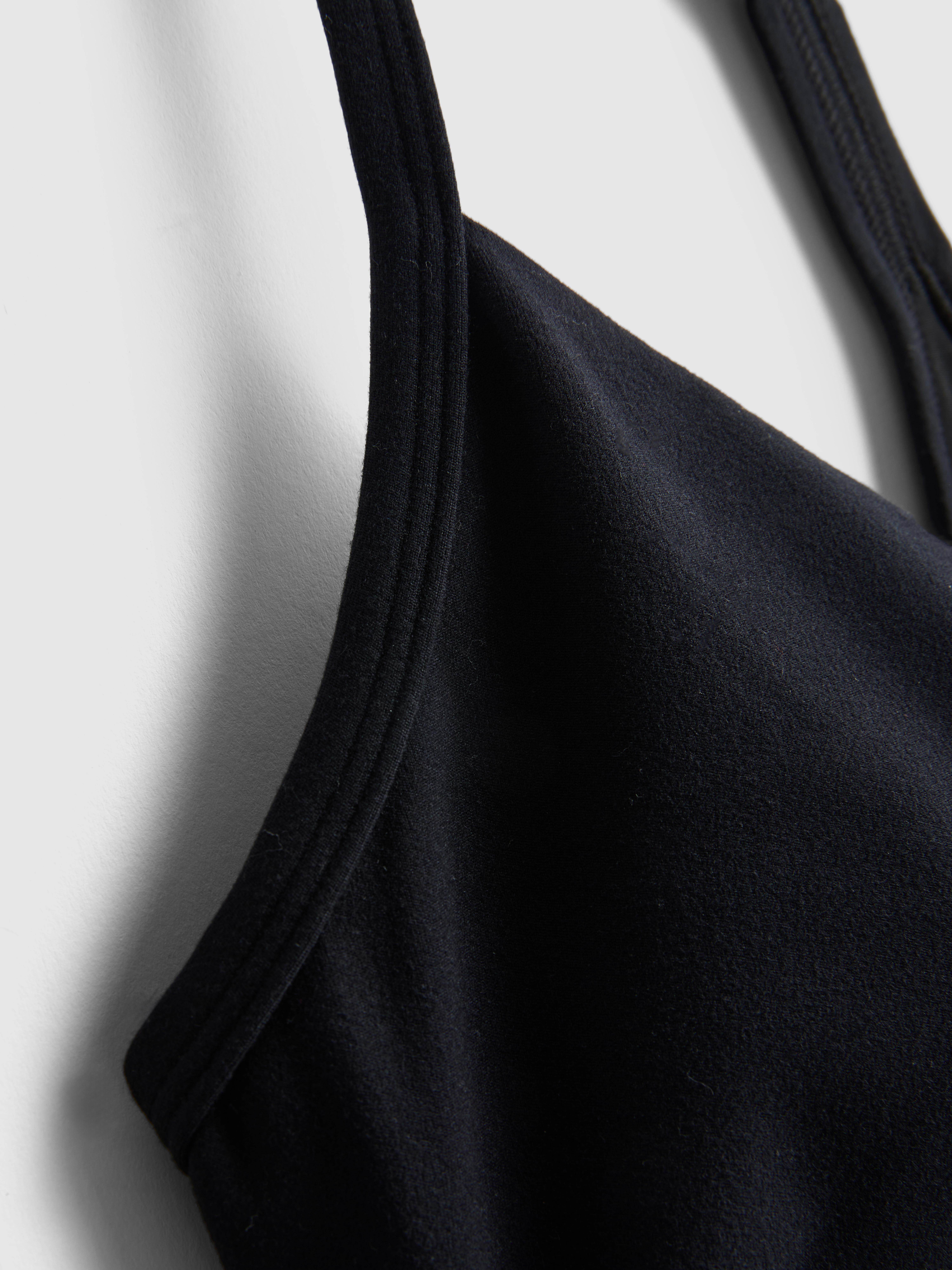 Women's Black Active Ruched Crop Top