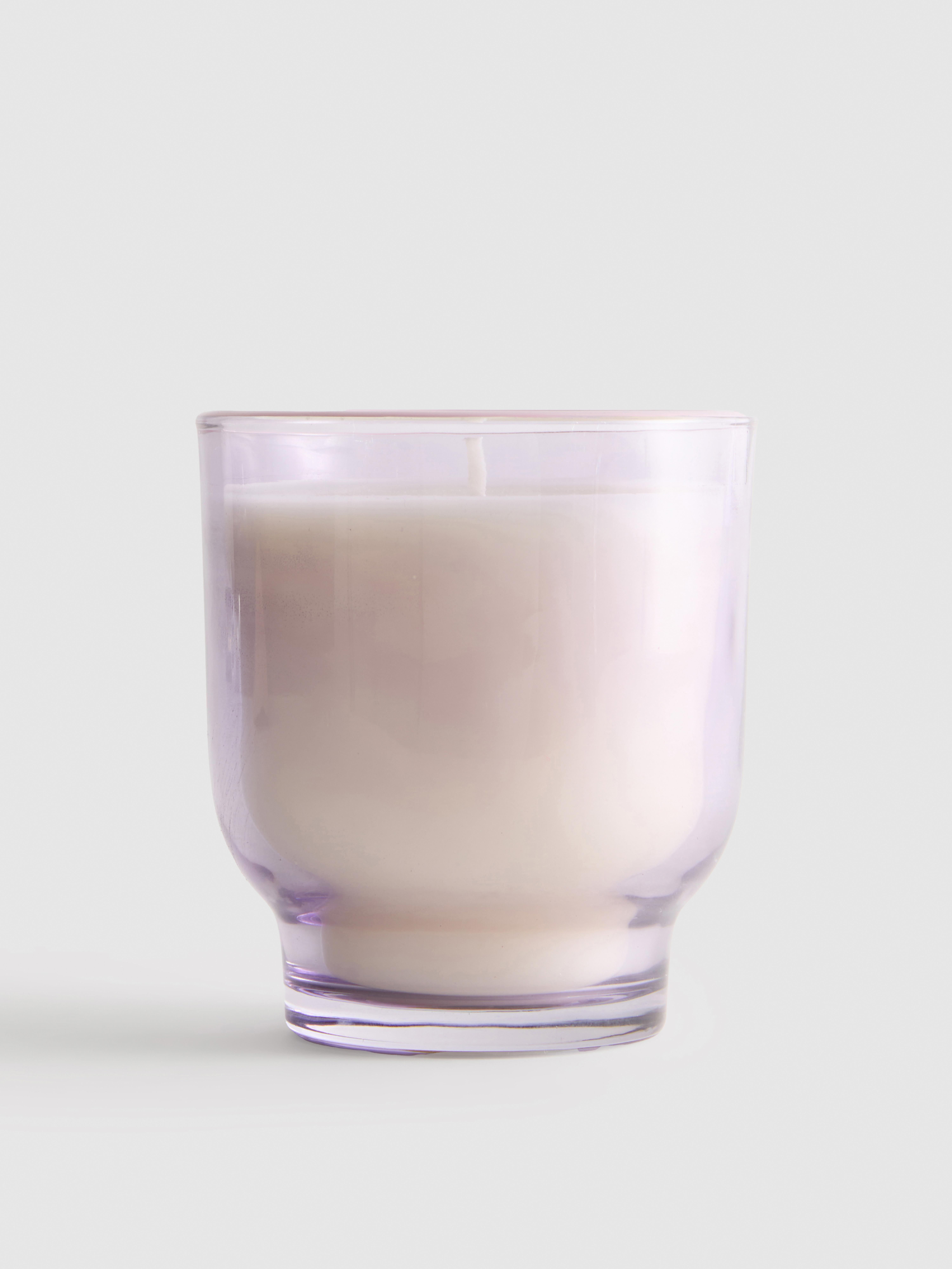 Vela aromática en tarro con pedestal