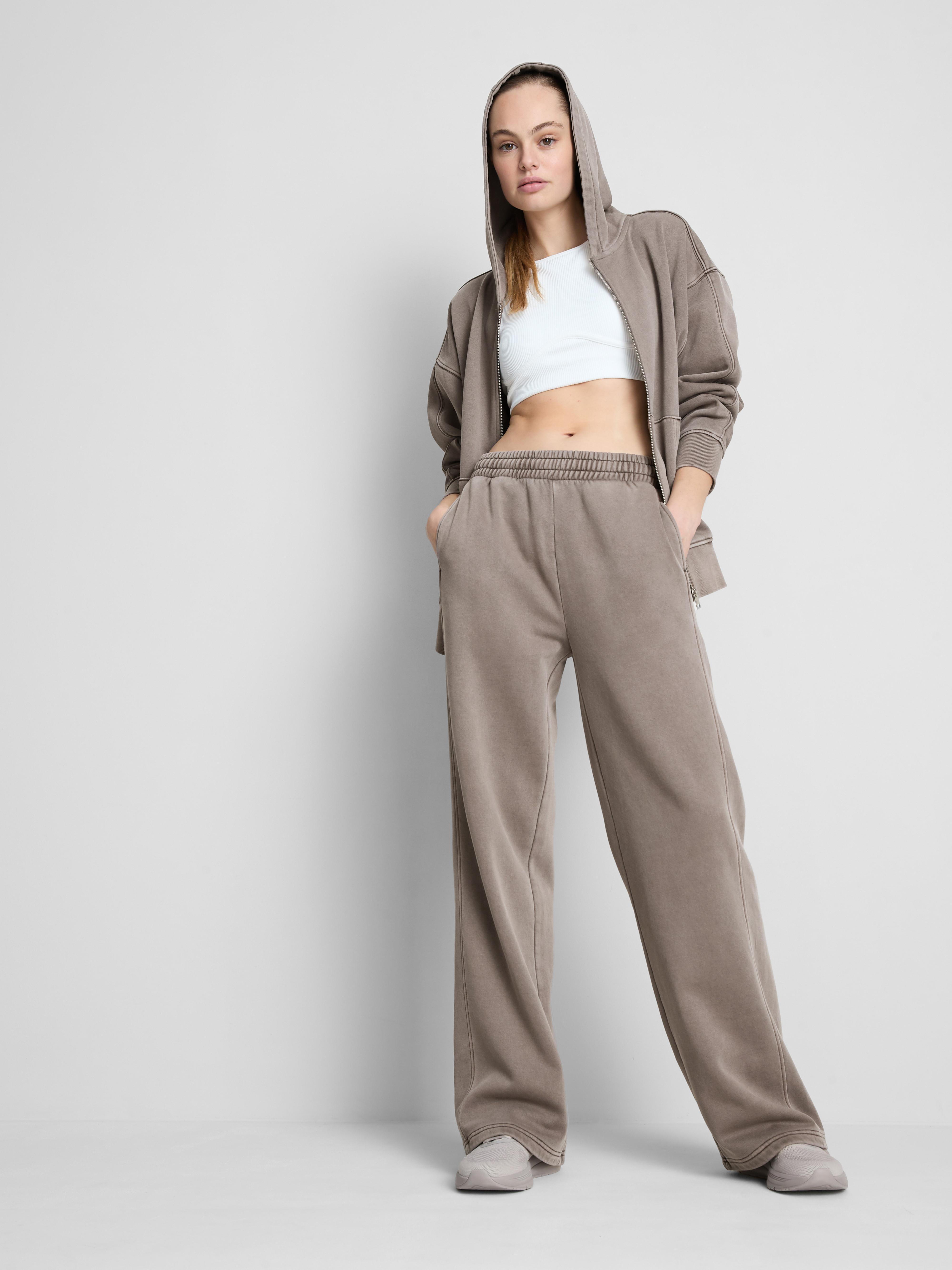 Acid Wash Wide Leg Joggers