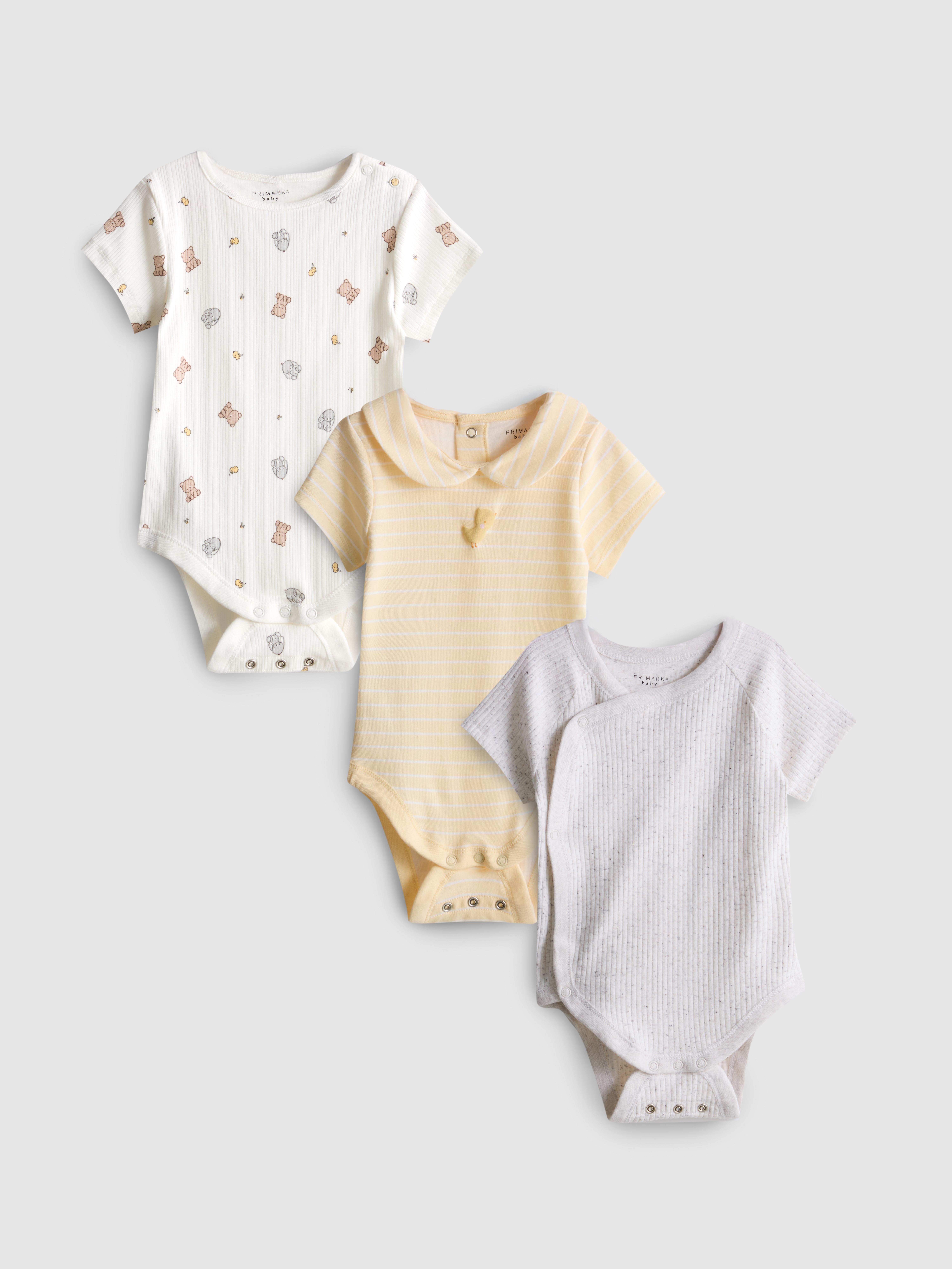 0-18mths | 3pk Room to Grow Newborn Short-Sleeve Onesies