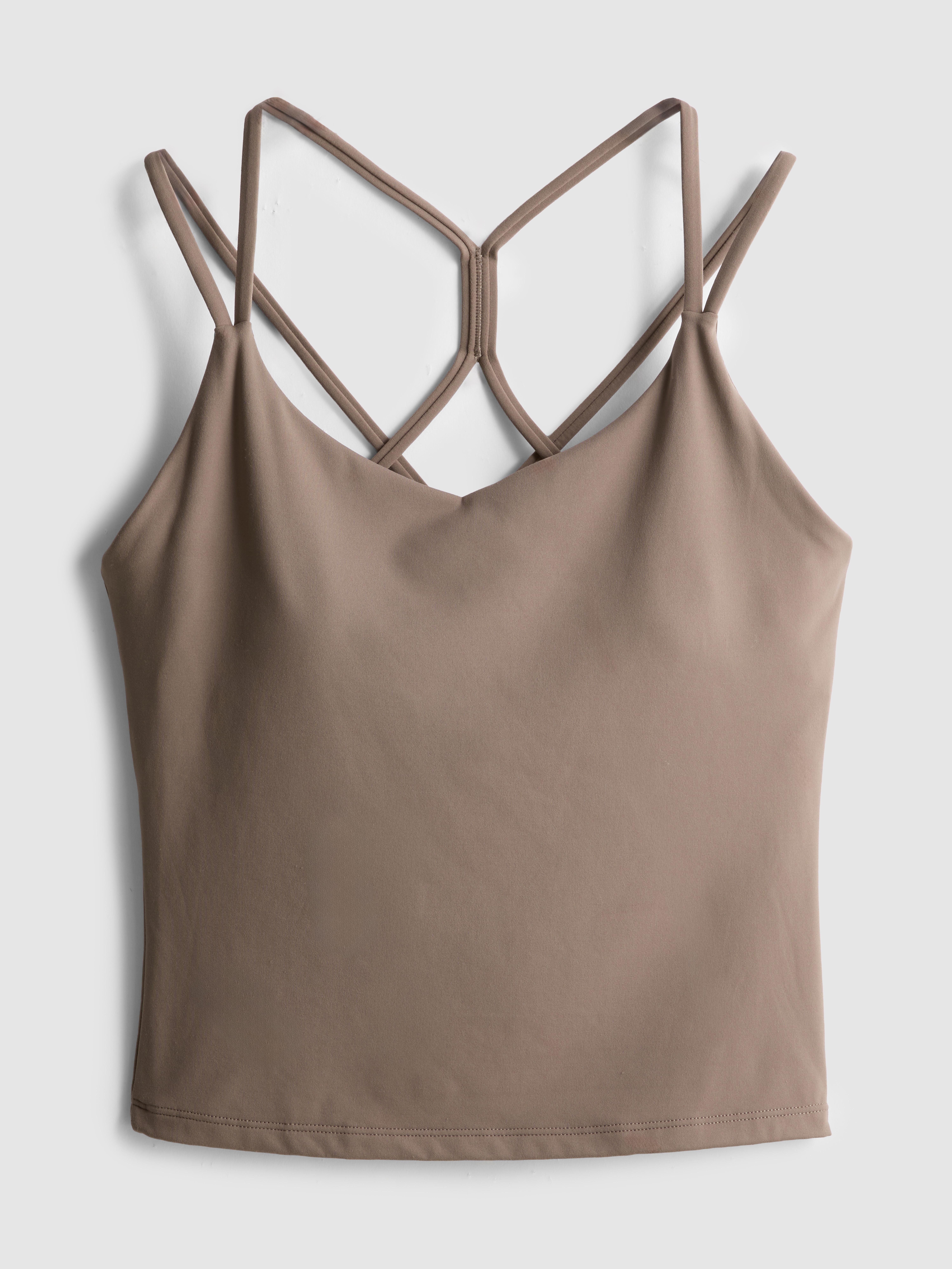 Women's Brown Buttery Soft Active Tank Top