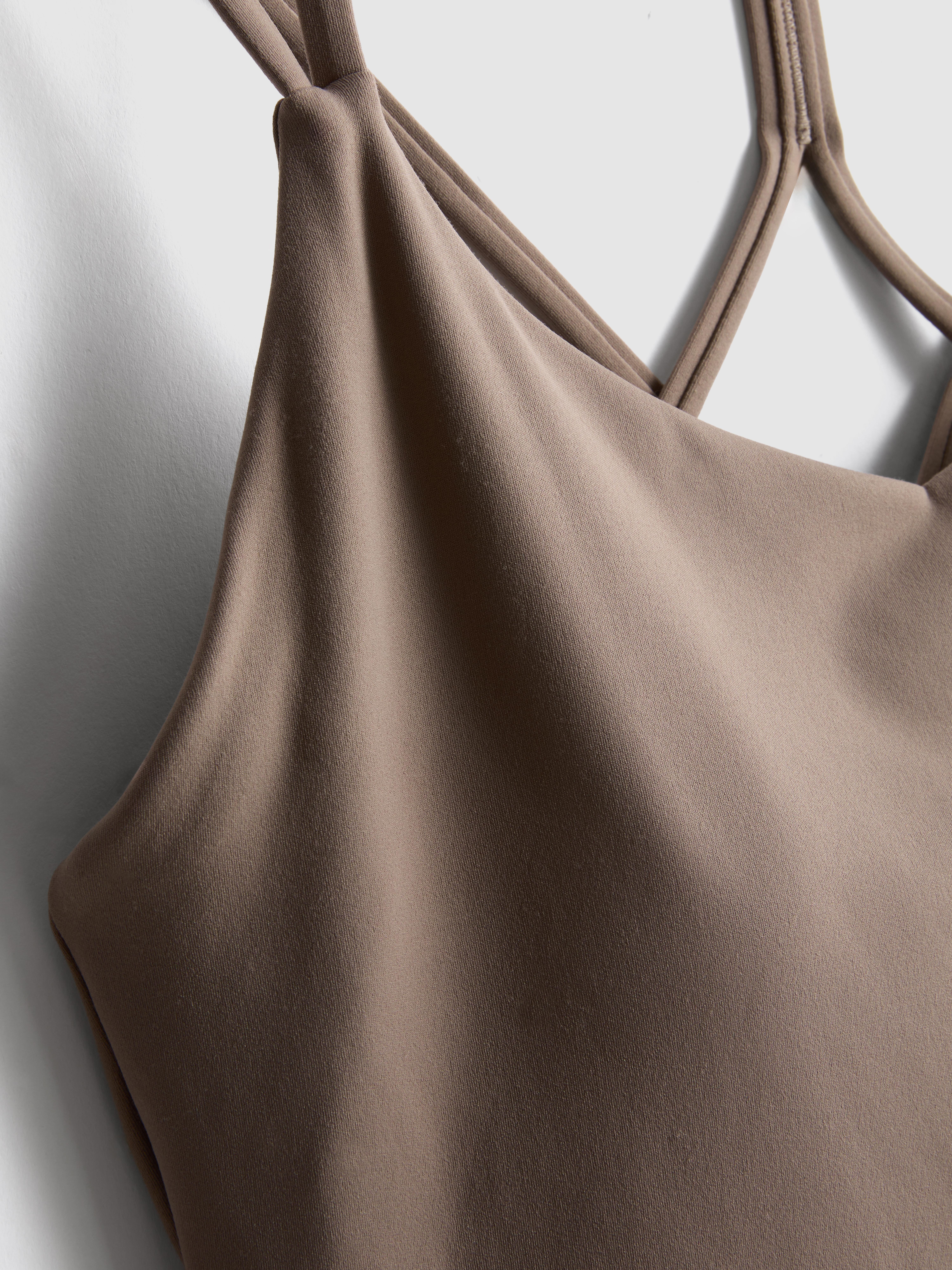 Women's Brown Buttery Soft Active Tank Top