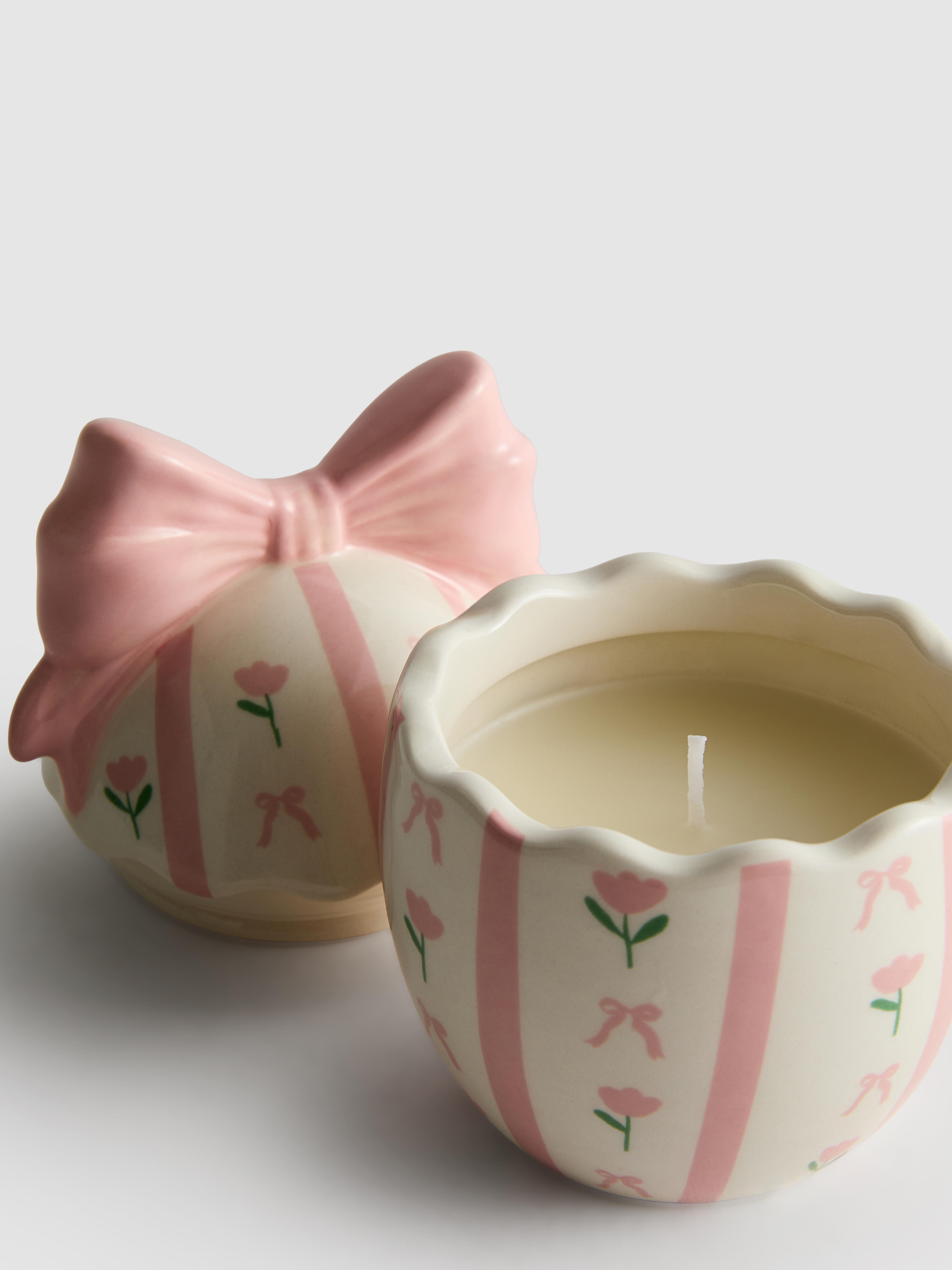 Scented Candle In Lidded Egg Jar