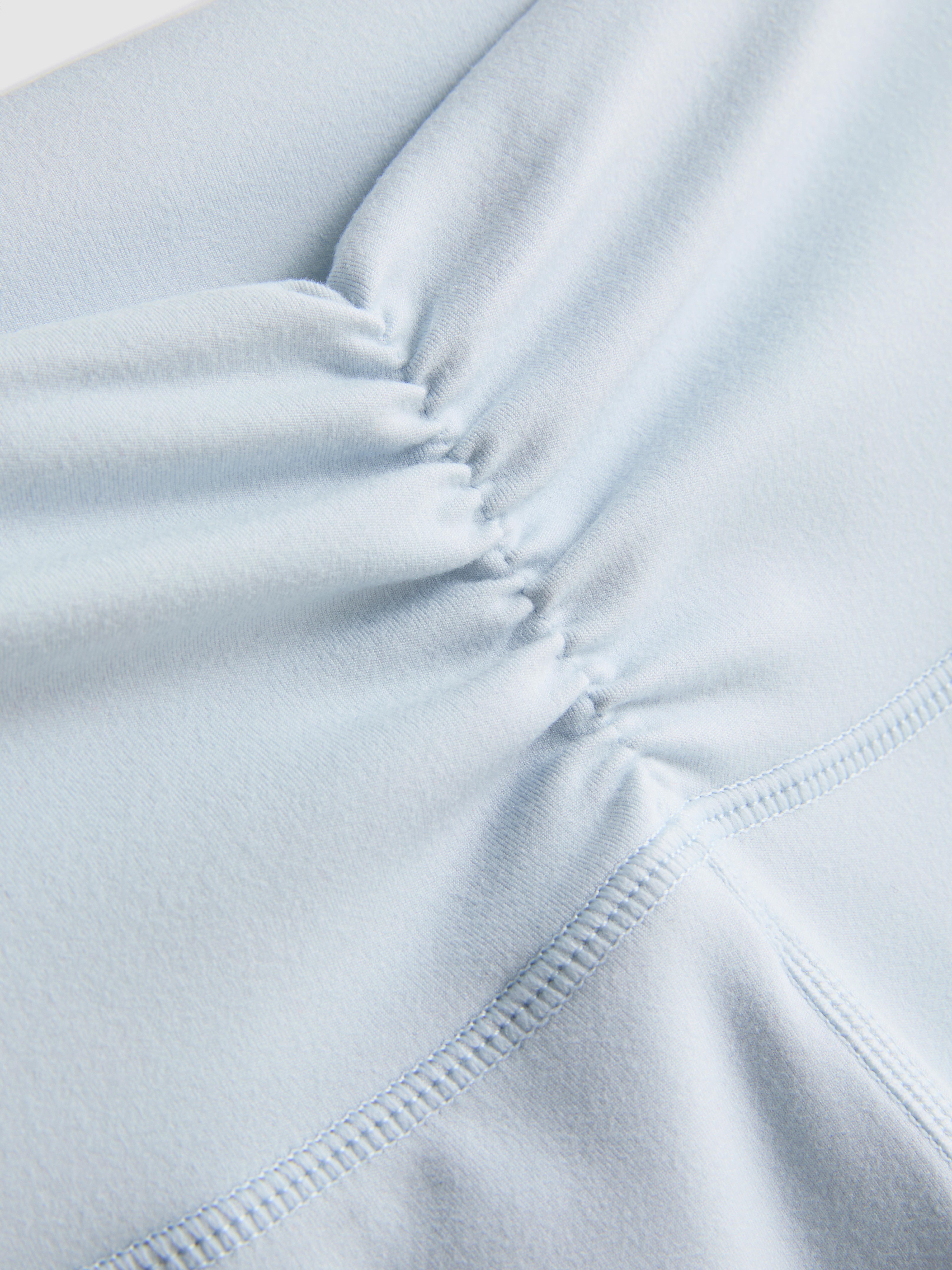 Women's Blue High-Waisted Ruched Active Leggings