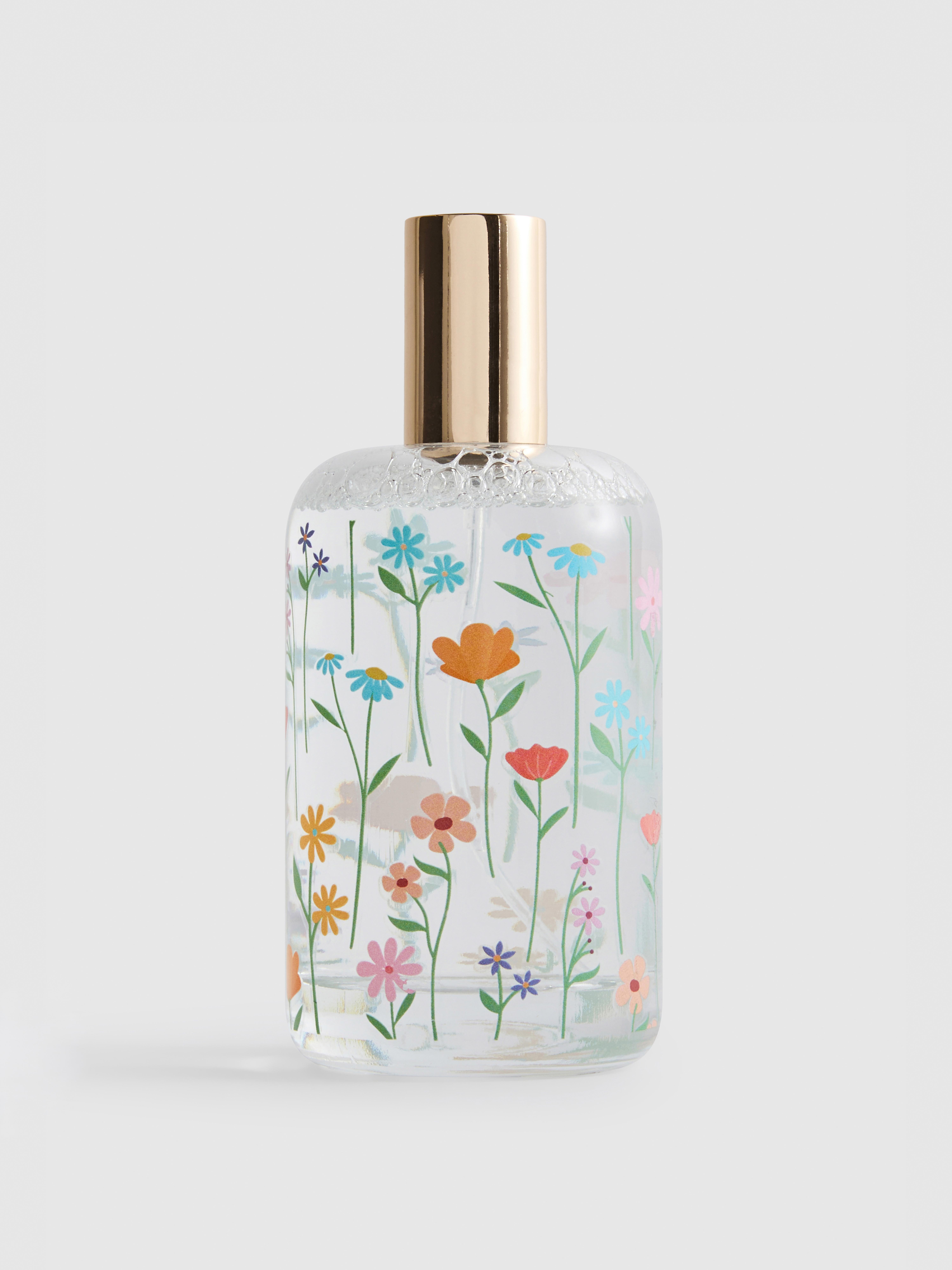 Scented Reed Diffuser In Floral Glass Jar