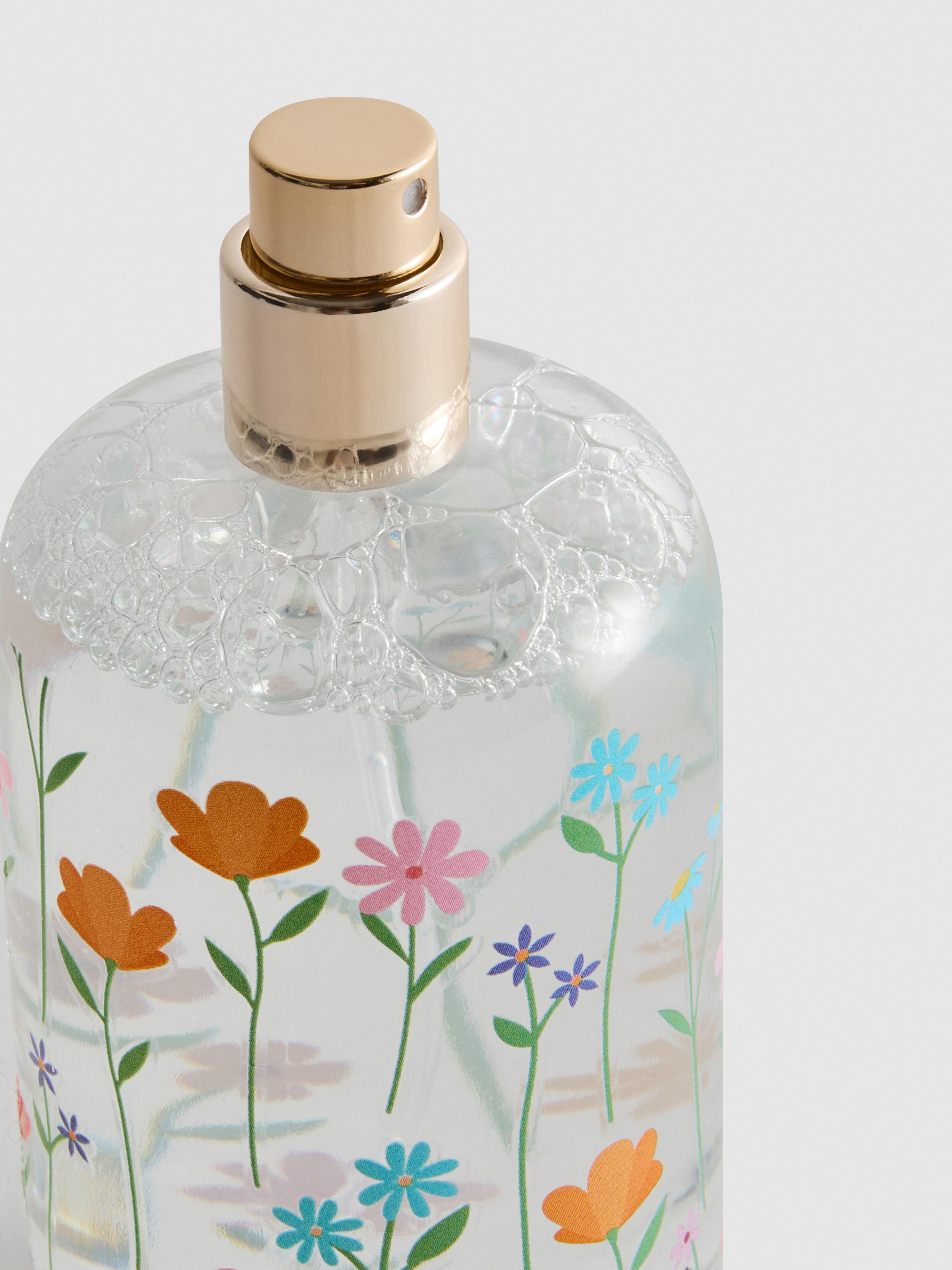 Scented Reed Diffuser In Floral Glass Jar