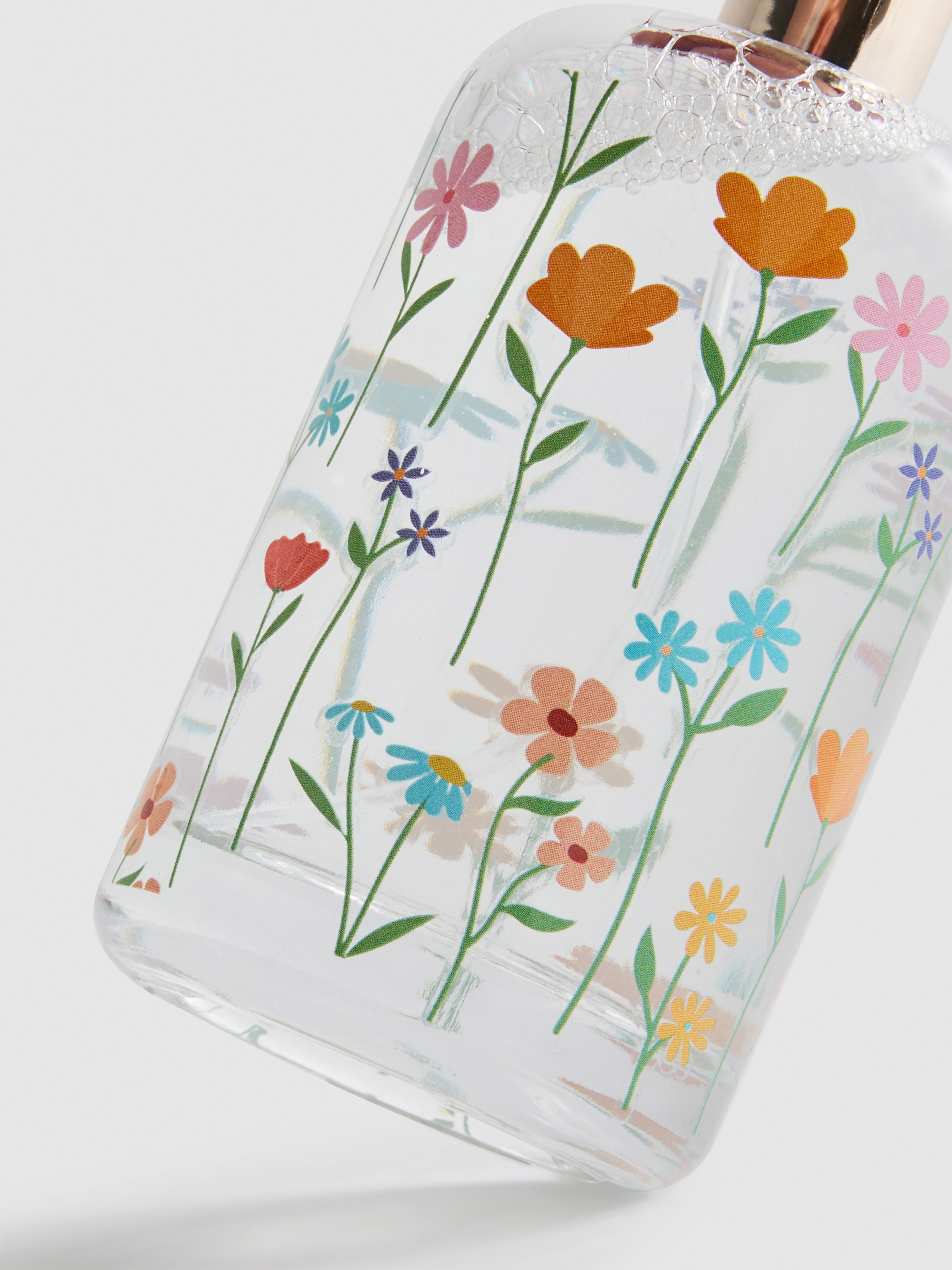 Scented Reed Diffuser In Floral Glass Jar