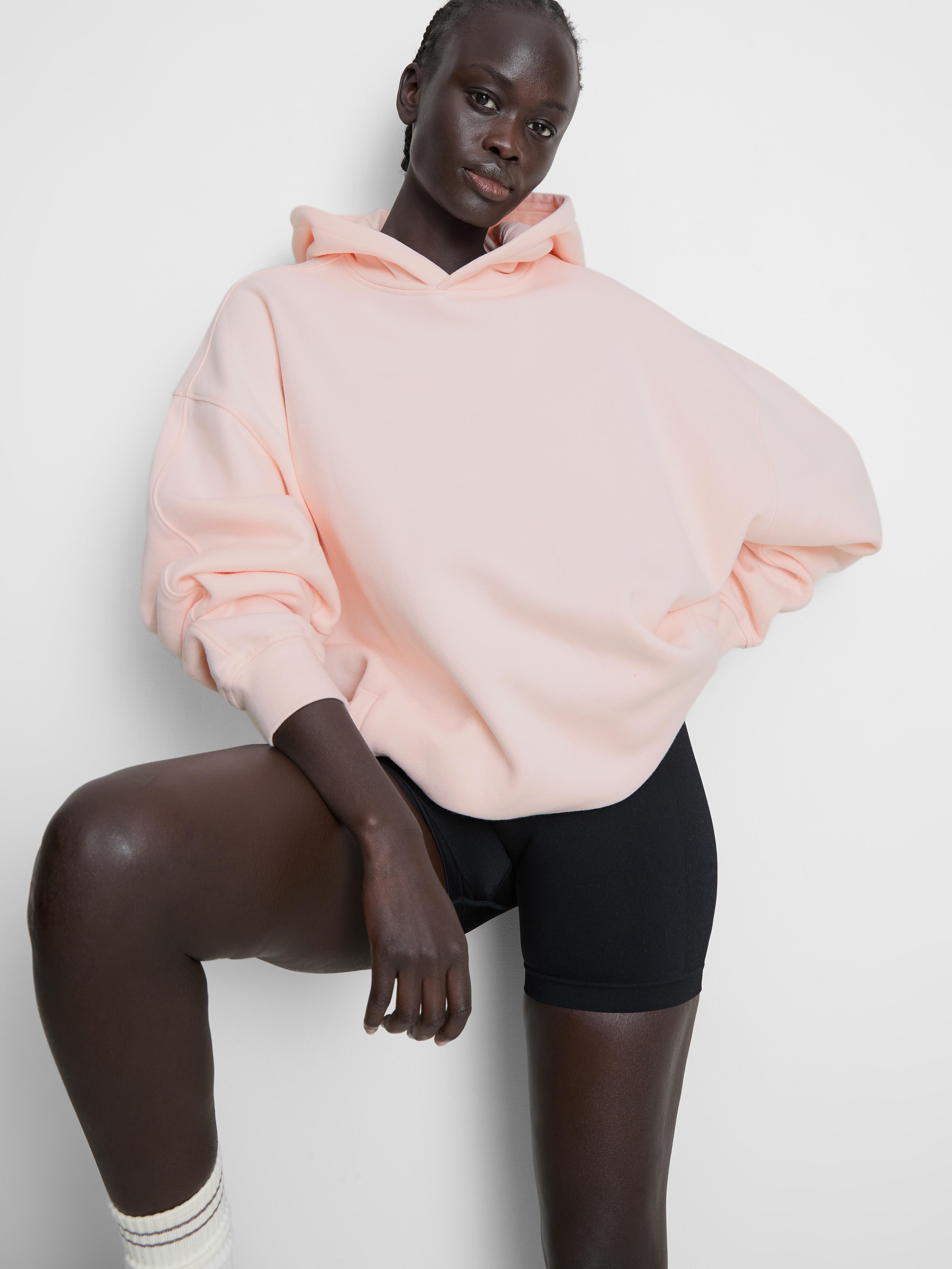 Women's Pink Cotton-Rich Oversized Hoodie