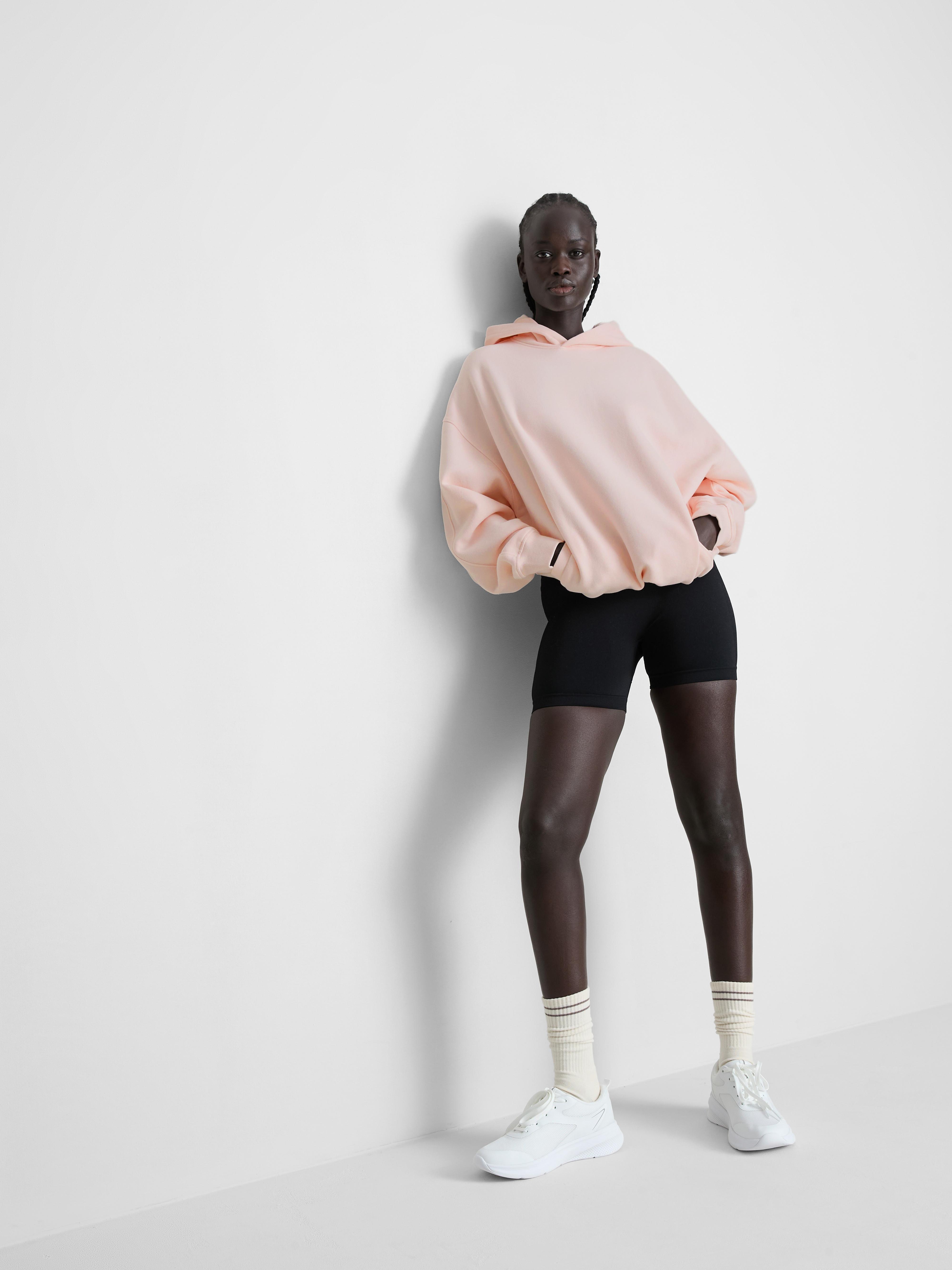 Women's Pink Cotton-Rich Oversized Hoodie