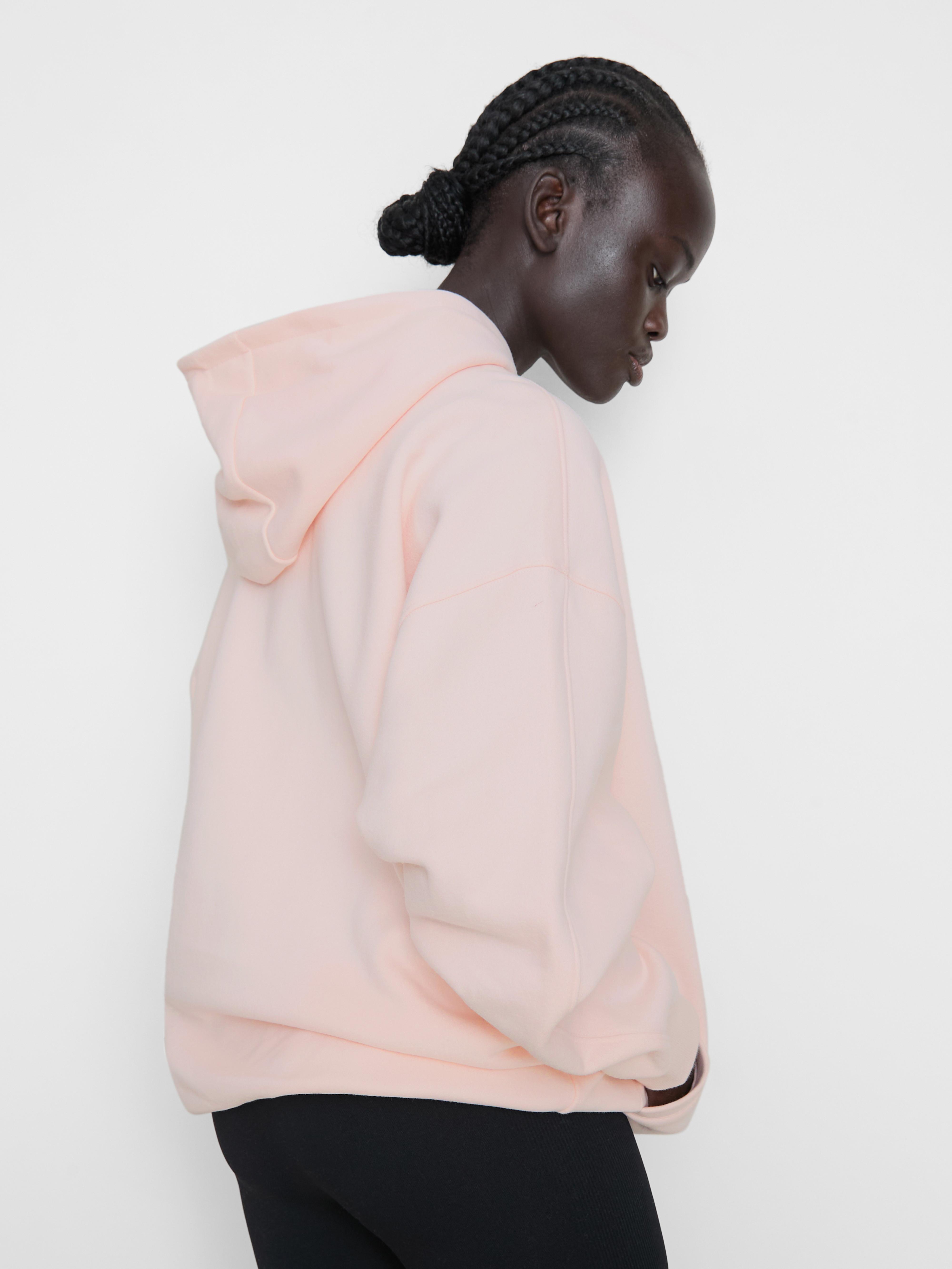 Women's Pink Cotton-Rich Oversized Hoodie