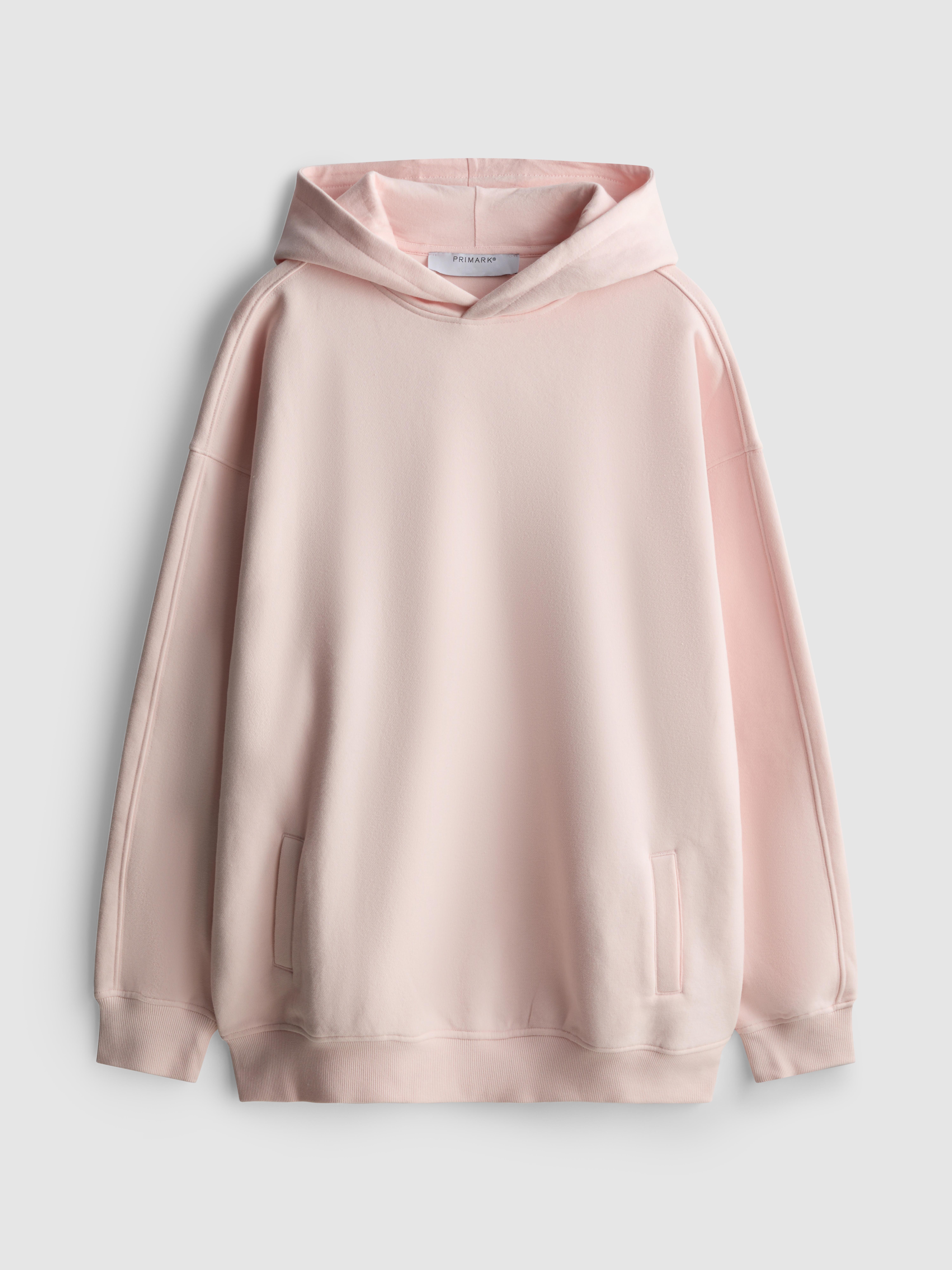 Women's Pink Cotton-Rich Oversized Hoodie