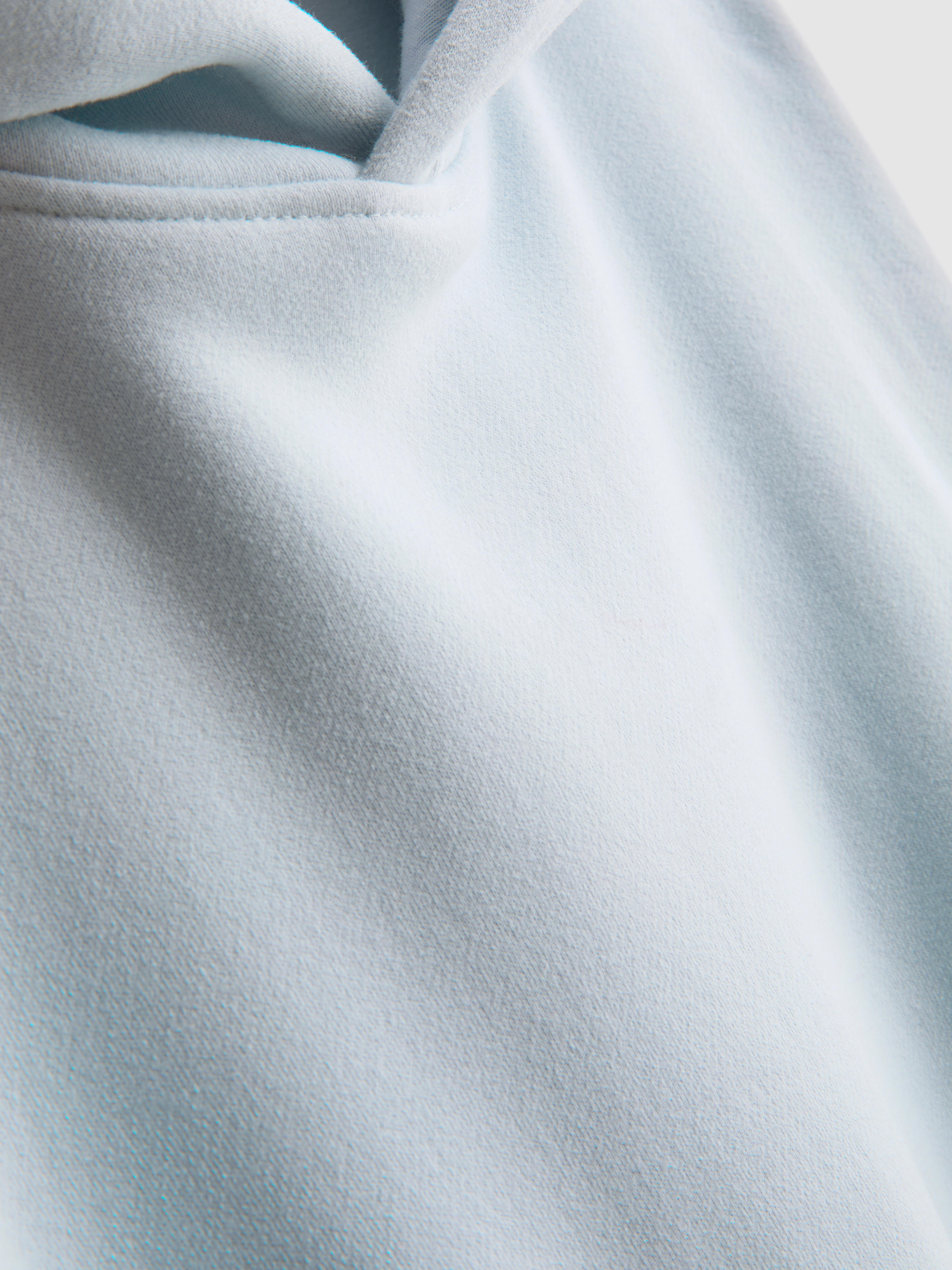 Women's Blue Cotton-Rich Oversized Hoodie