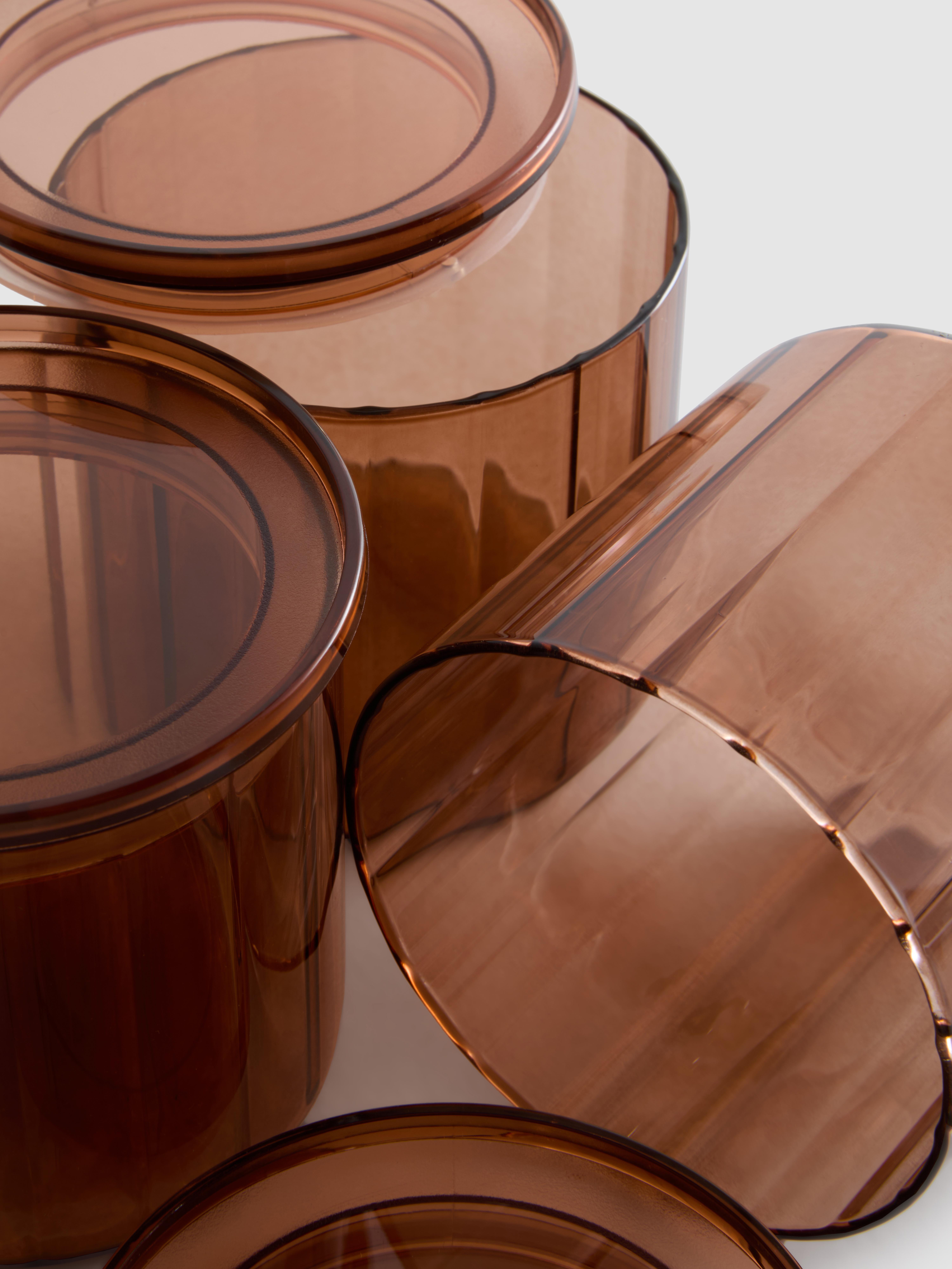 Set 4 Barattoli Ermetici In Vetro Con Coperchio In Bambù – 1150 Ml Ciascuno, Per Alimenti, Trasparenti - 3