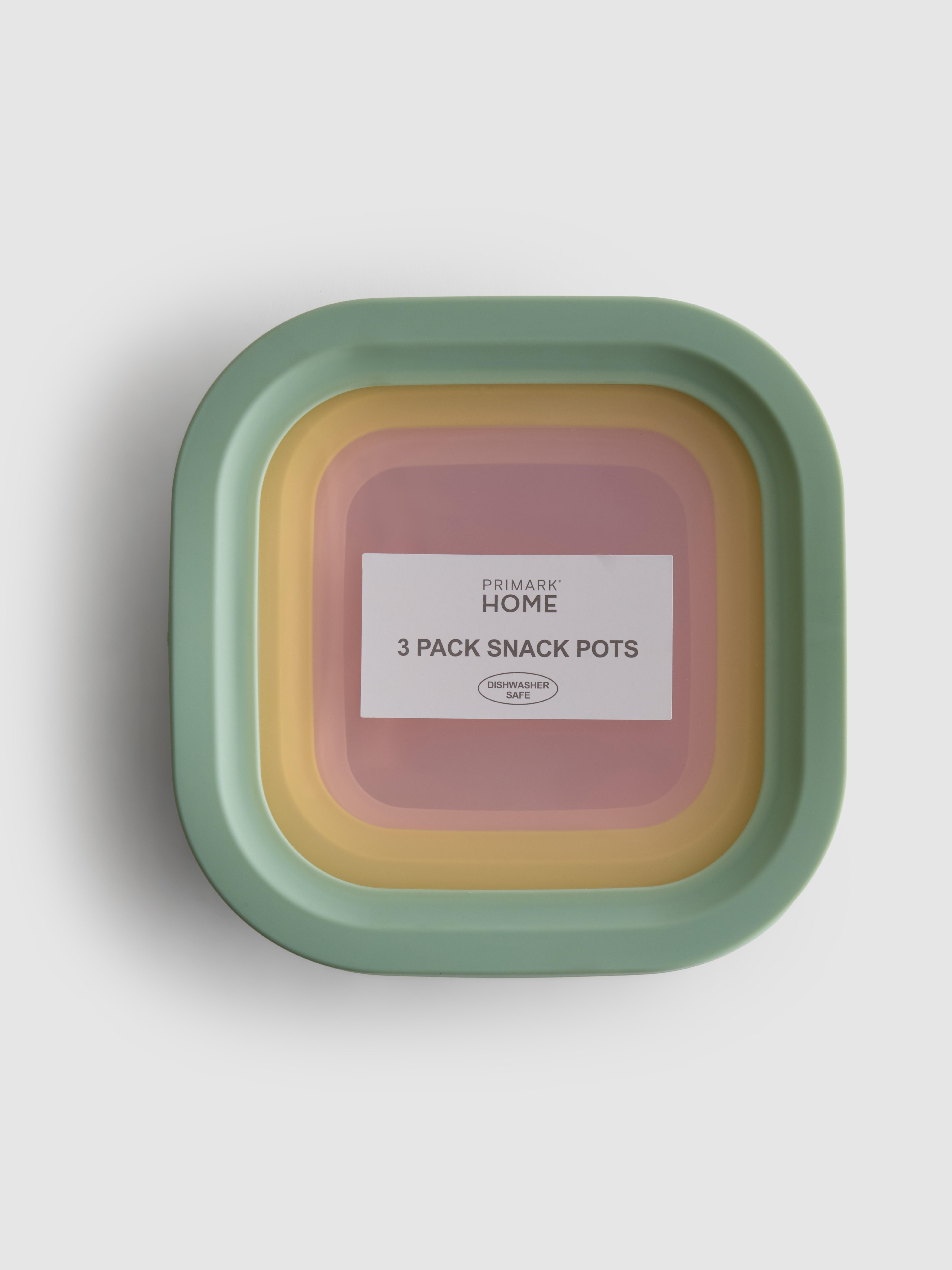 3 úložné kelímky na potraviny s víkem