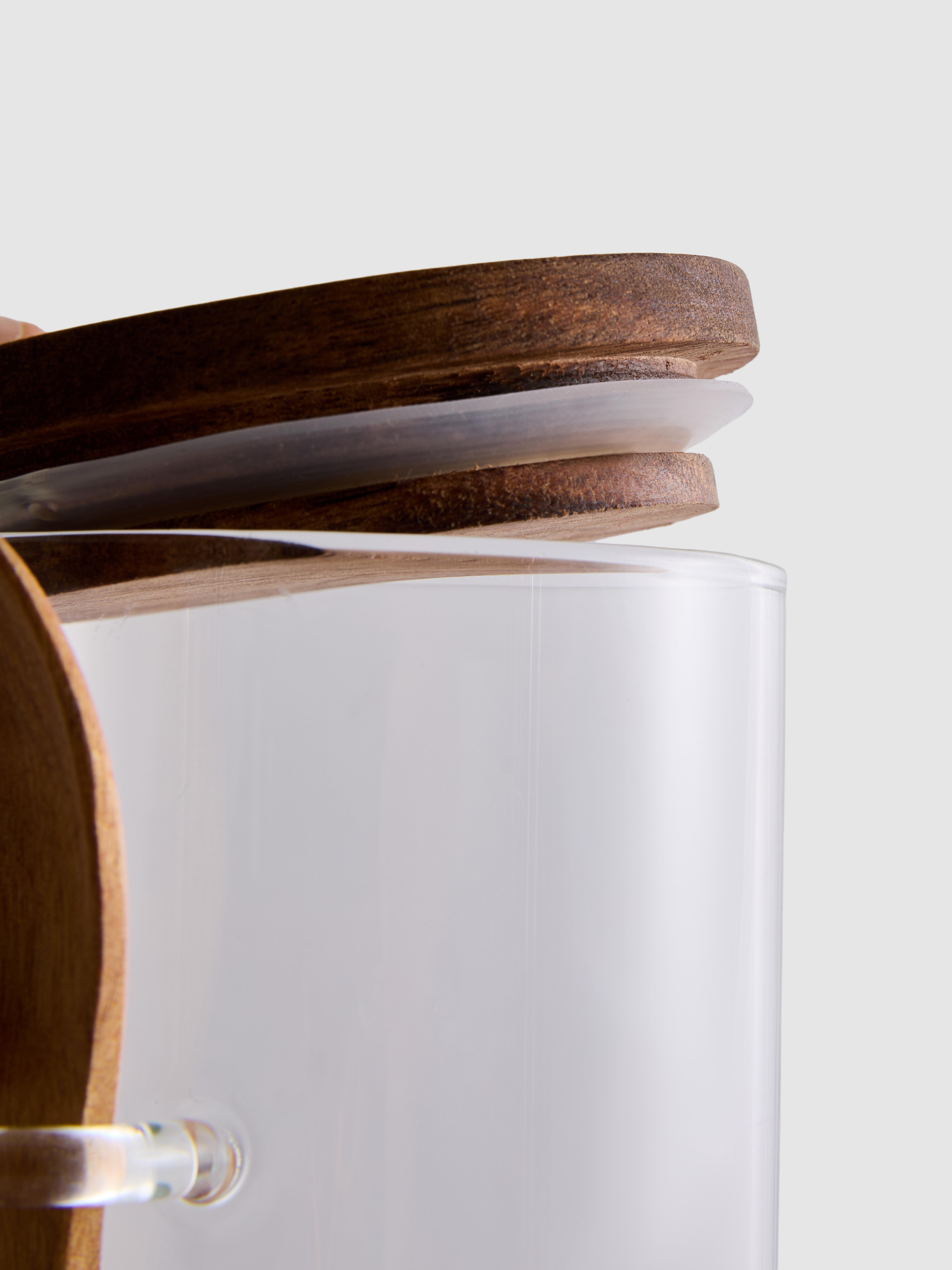 Lidded Glass Canister With Spoon