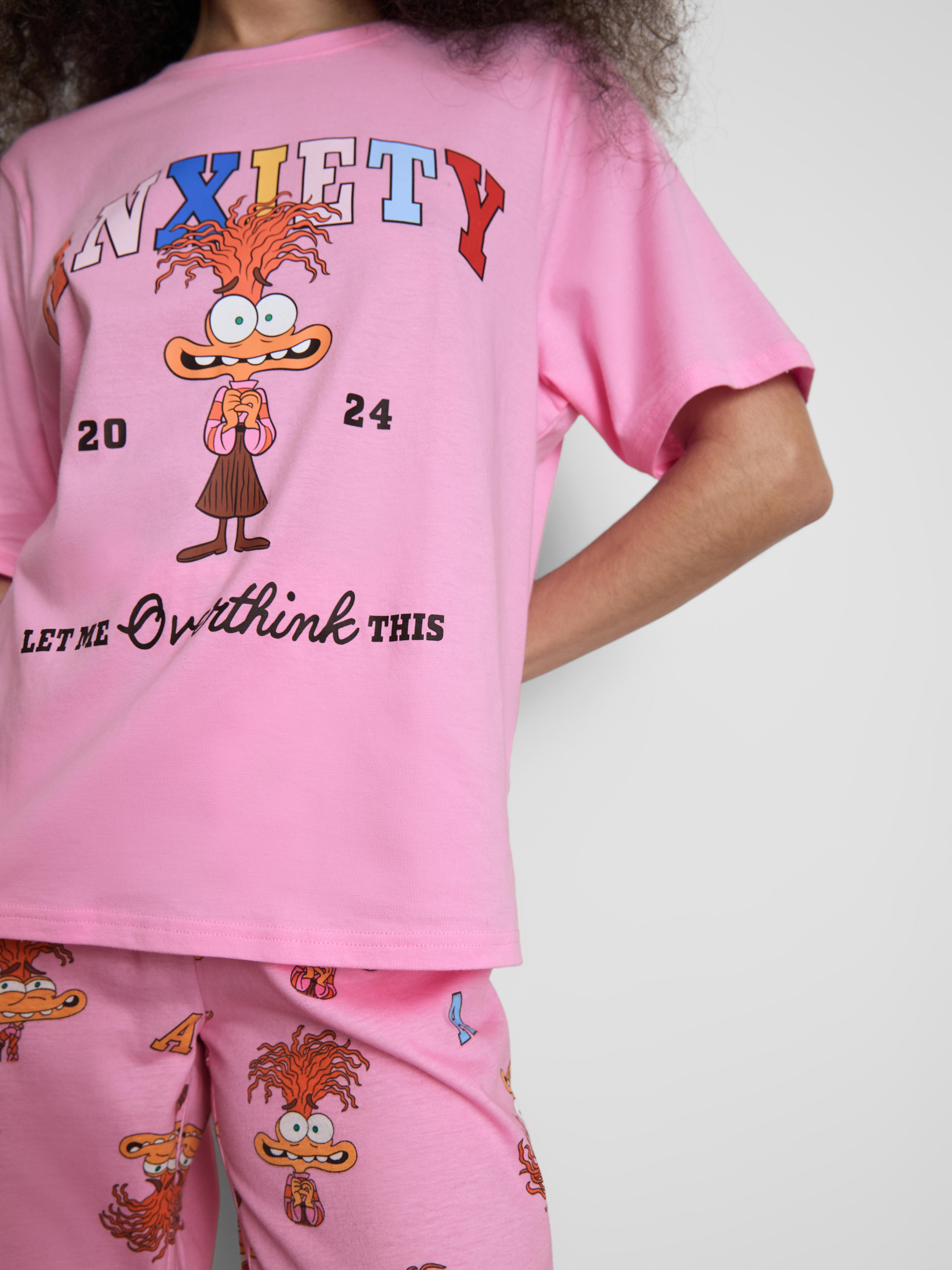 Women's Light Pink Disney's Inside Out Anxiety Pajamas