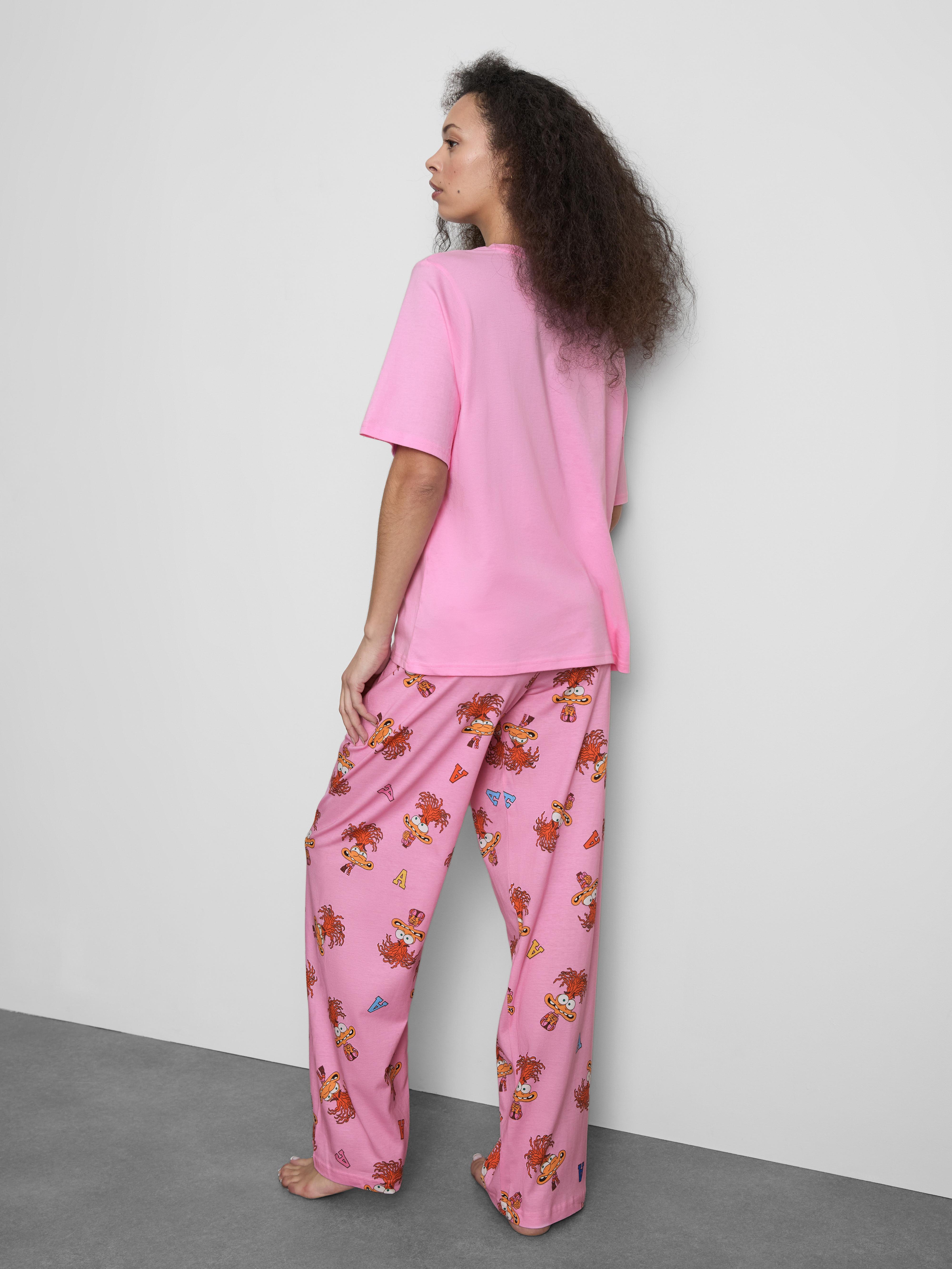 Women's Light Pink Disney's Inside Out Anxiety Pajamas