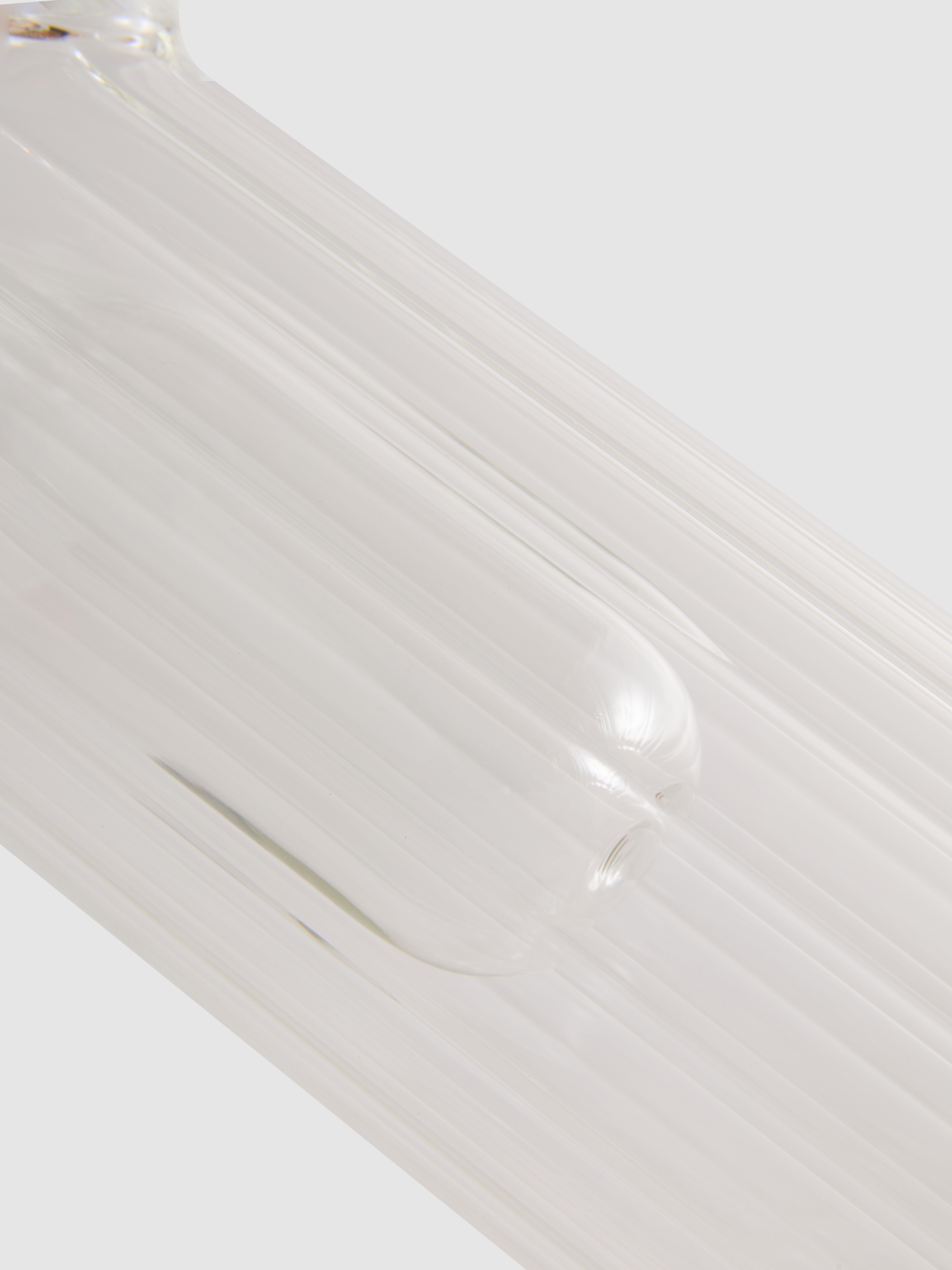 Double carafe à huile côtelée