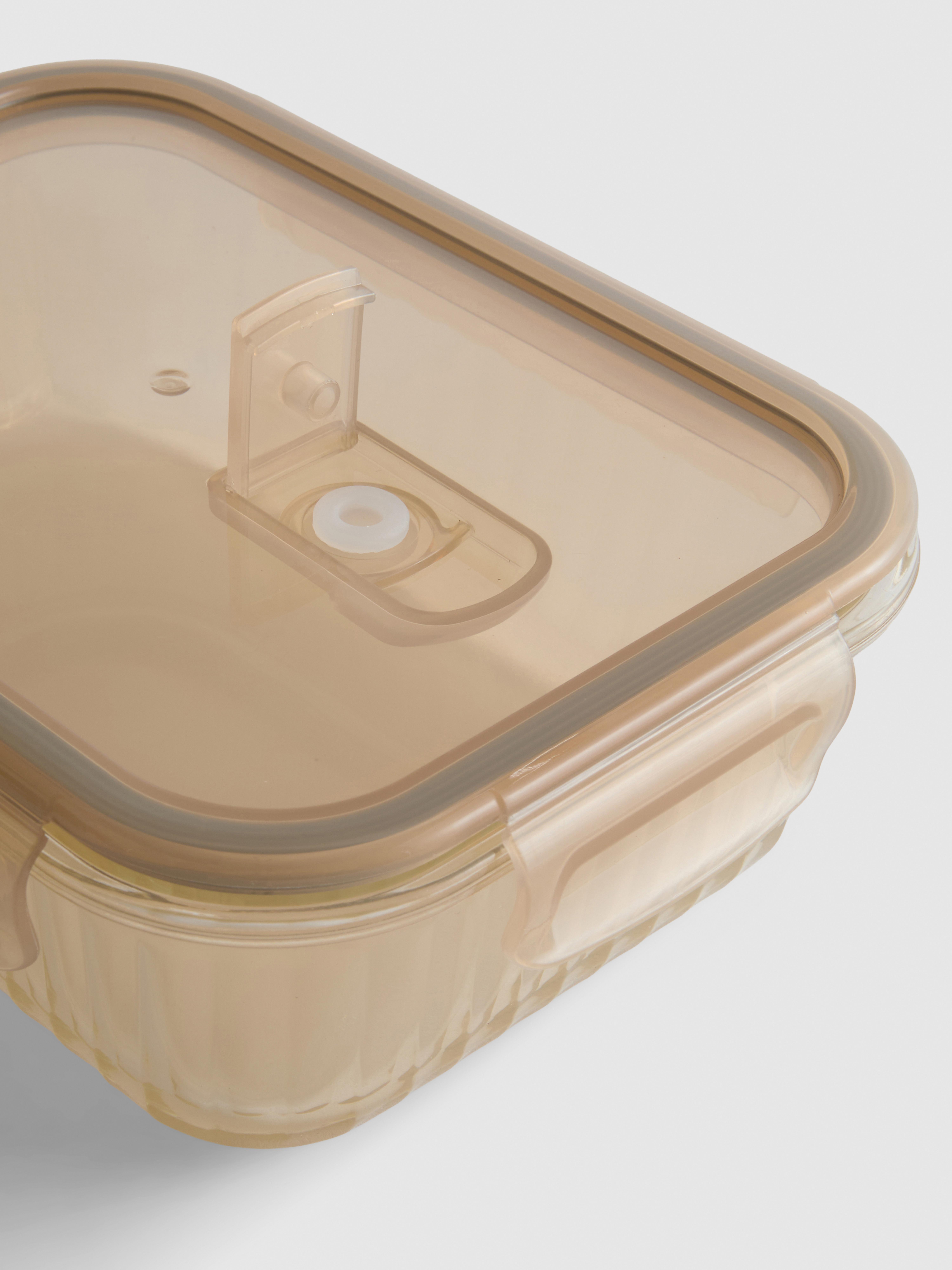 Frischhaltebox aus geriffeltem Glas