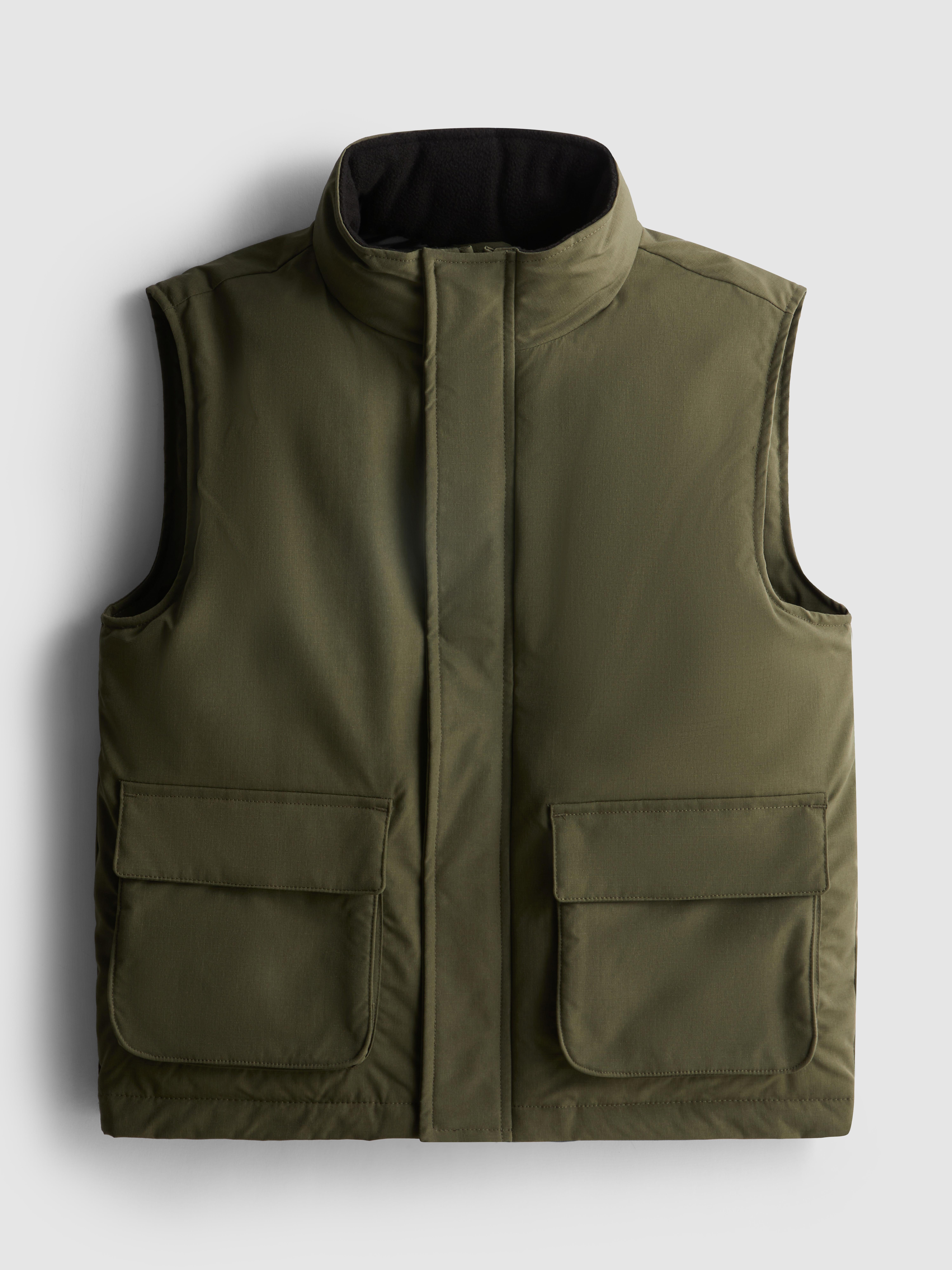 Boys Olive 7-15yrs | Zip-Up Gilet