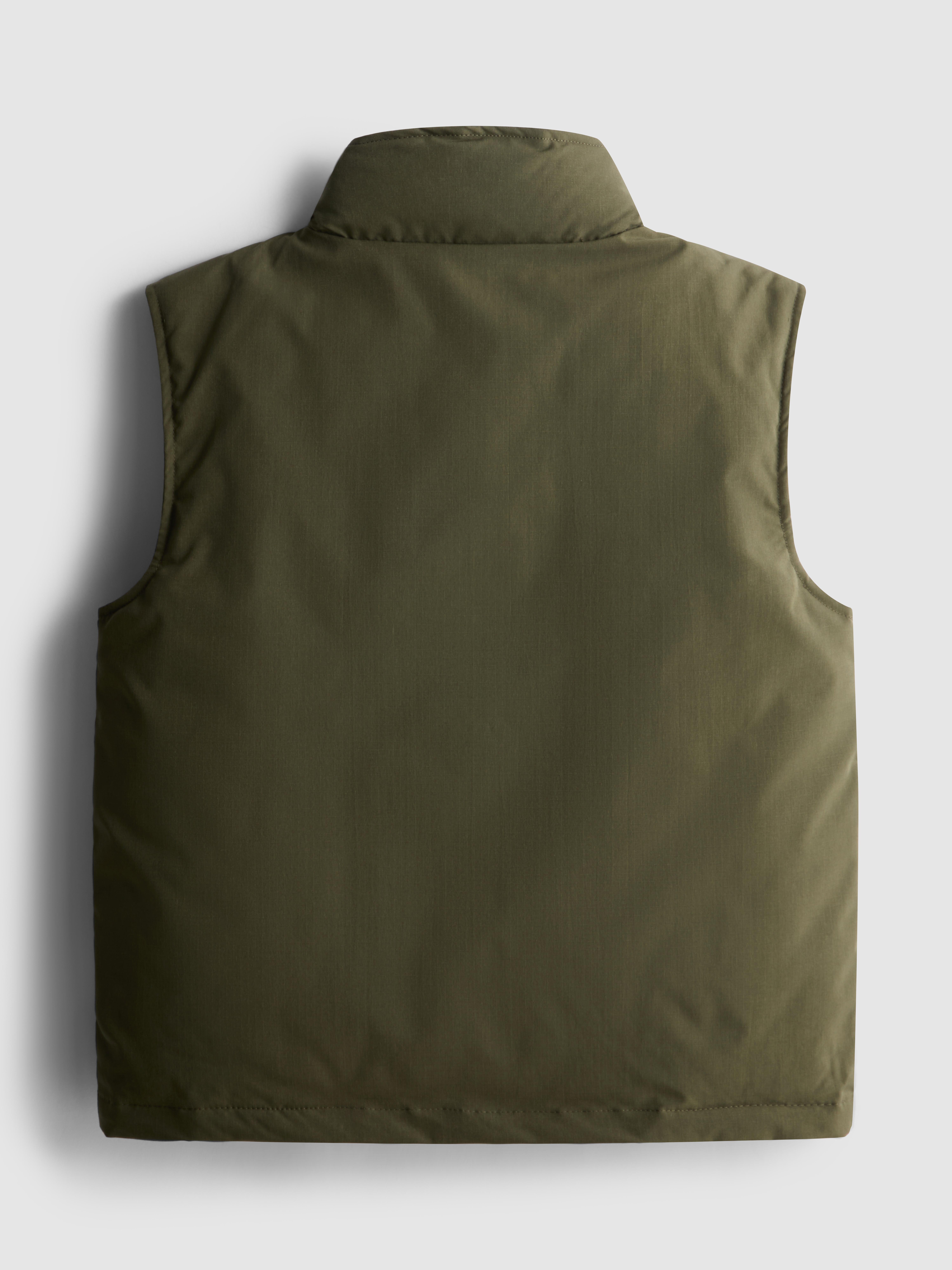 Boys Olive 7-15yrs | Zip-Up Gilet