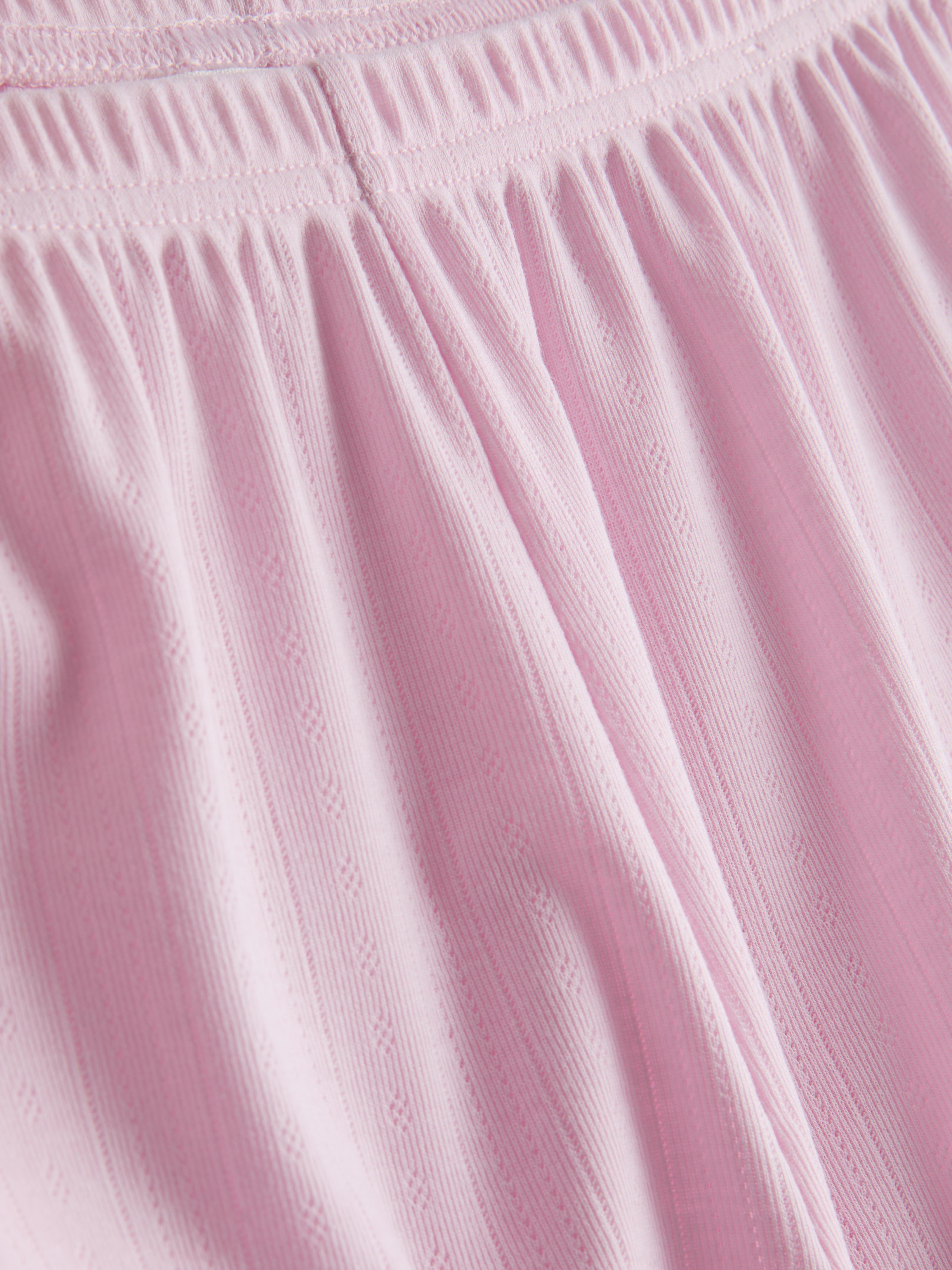 Women's Pink Pointelle Pajama Shorts