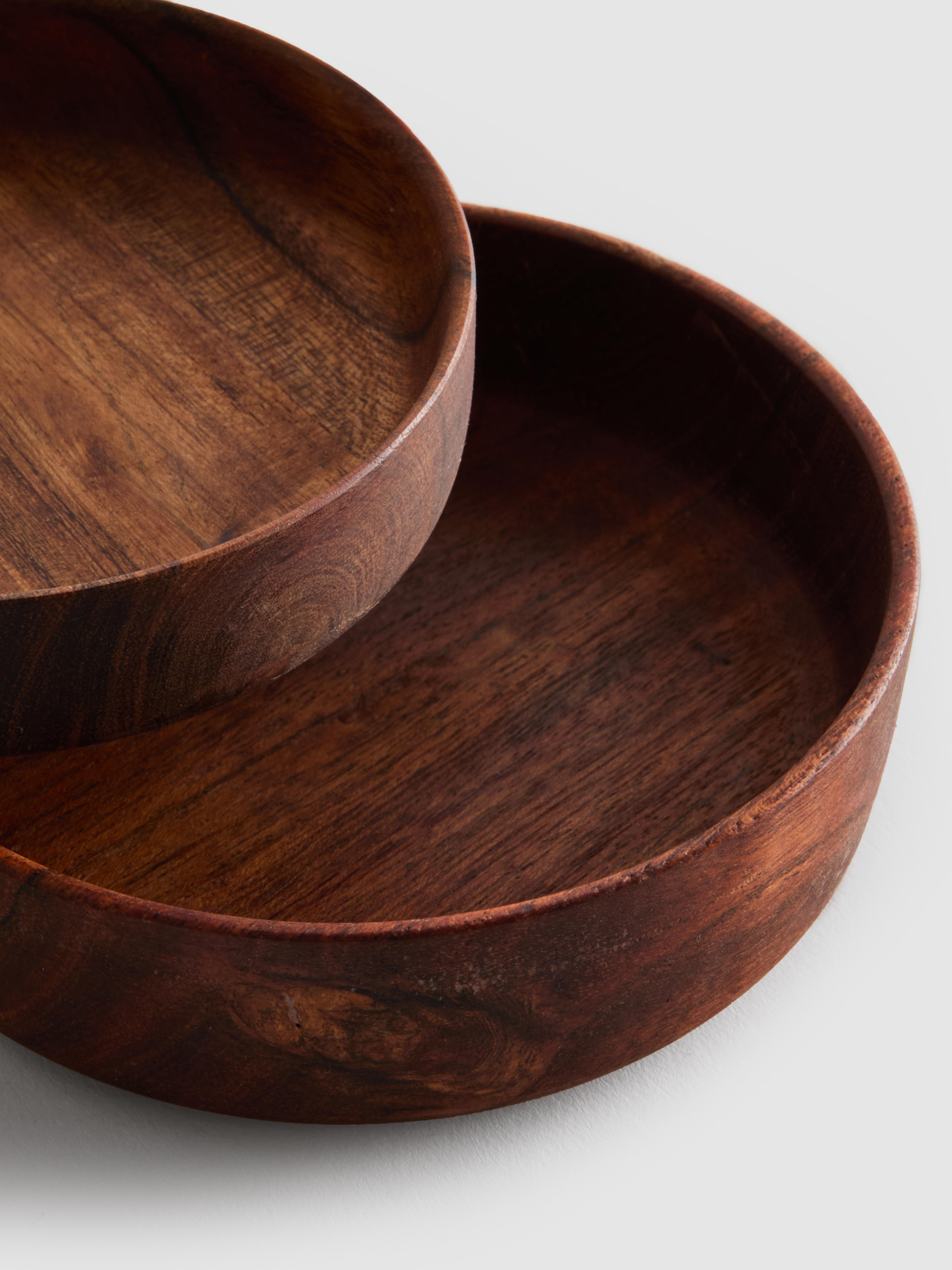 2pk Wooden Bowls