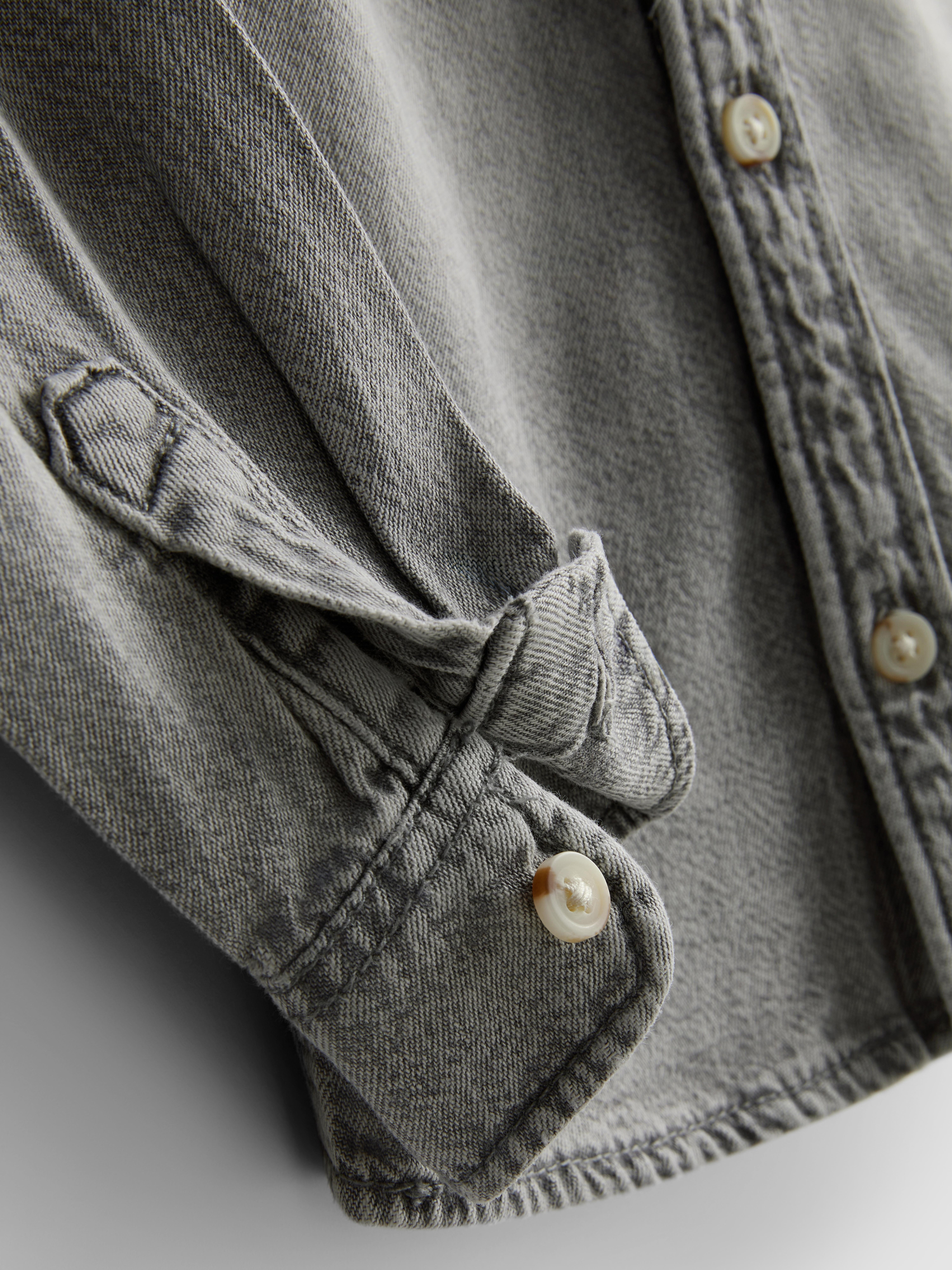 Boys Gray 1.5-7yrs | Denim Shirt