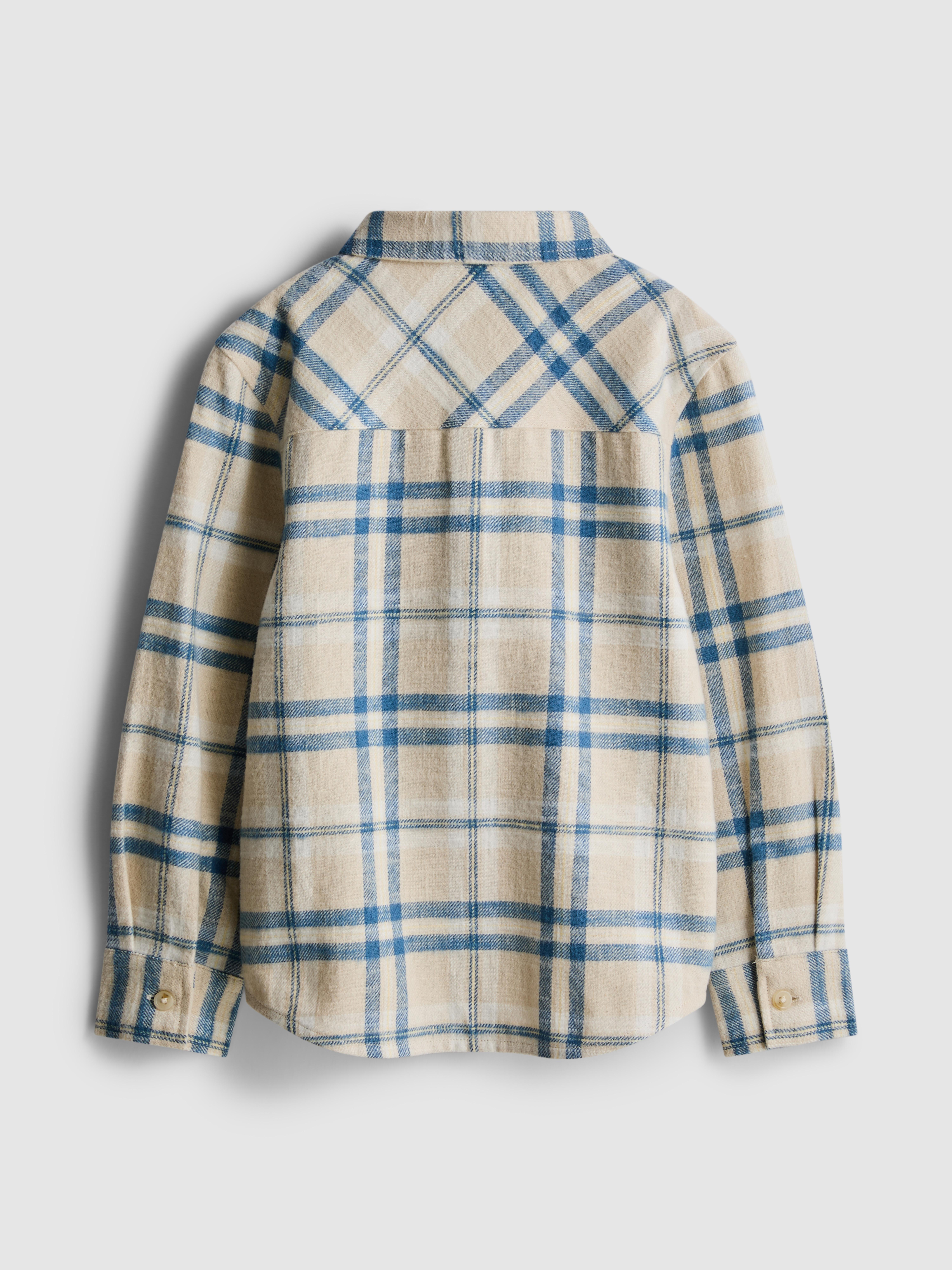 Boys Ivory 1.5-8yrs | Check Flannel Shirt
