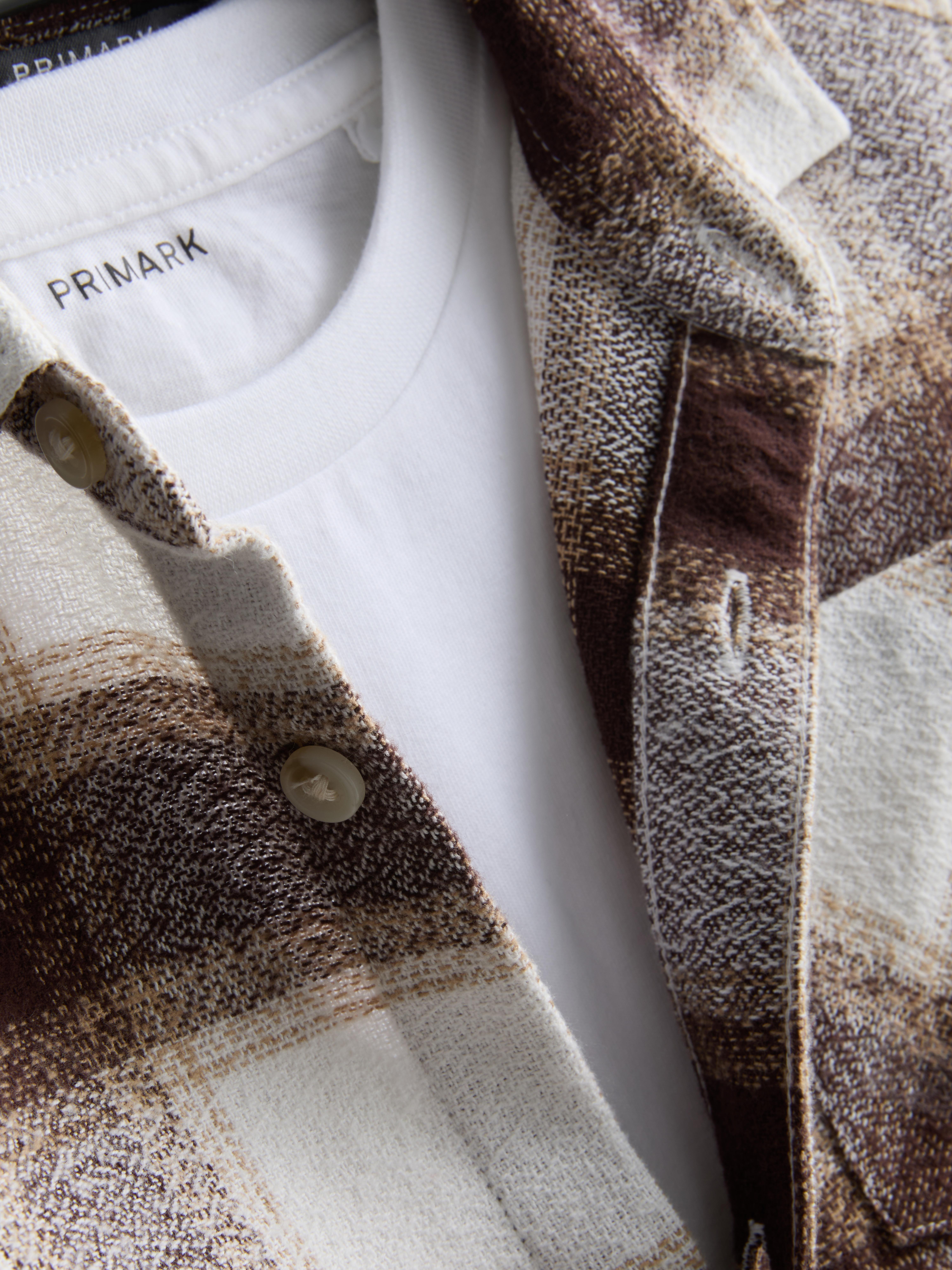 Boys Brown 1.5-8yrs | T-Shirt and Check Shirt Set