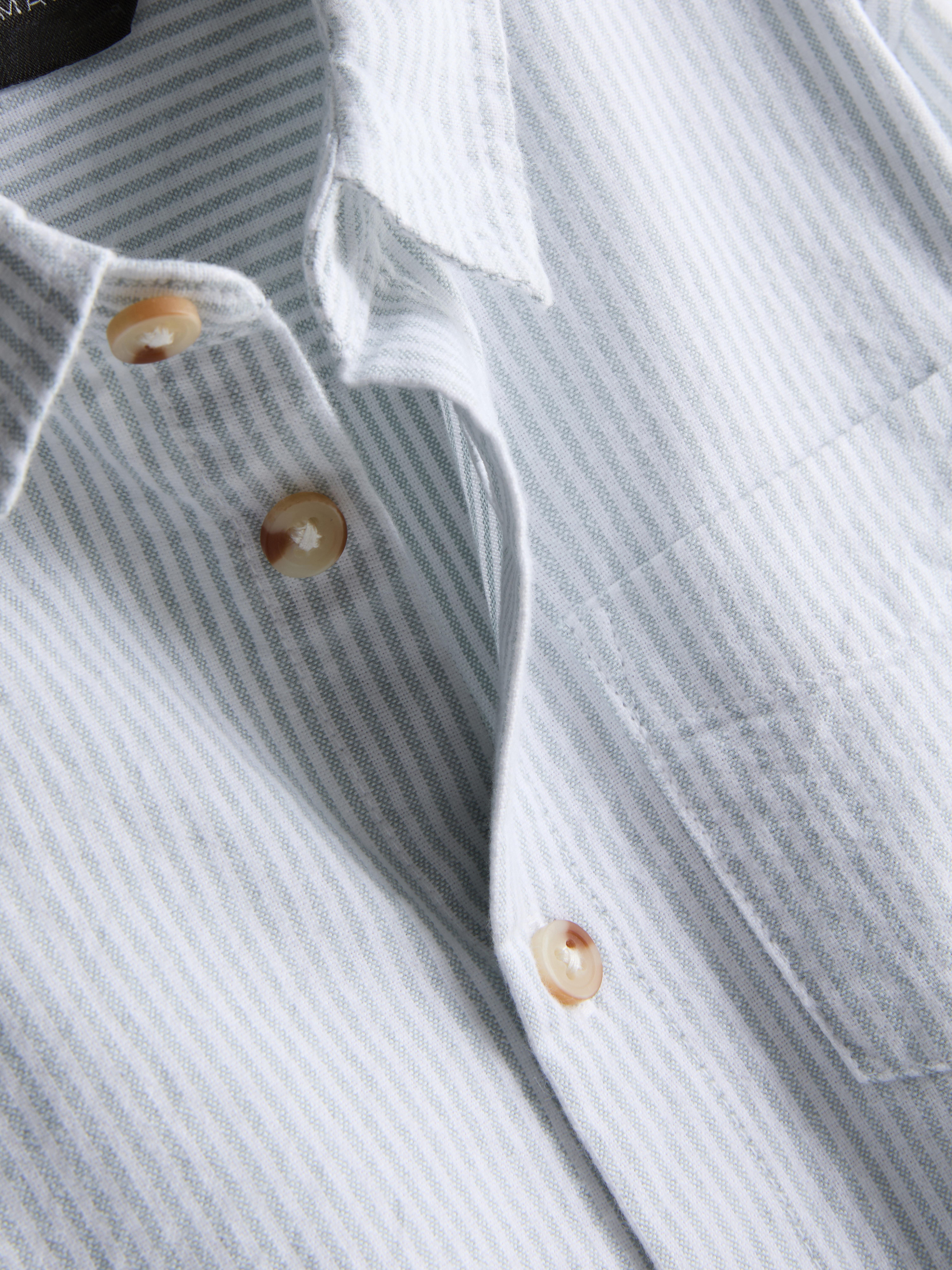 Boys Green 1.5-7yrs | Stripe Oxford Shirt