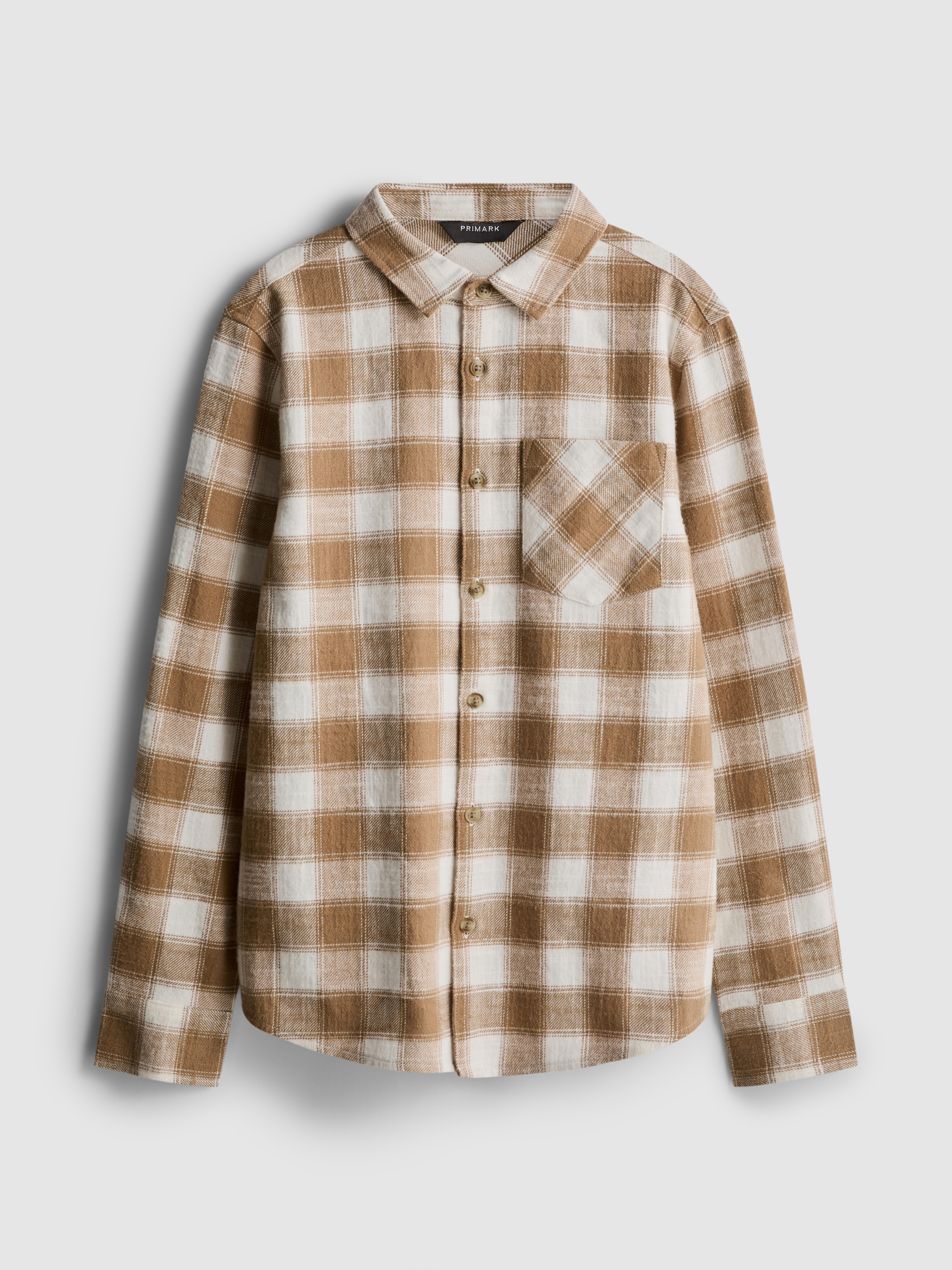 Boys Brown 7-15yrs | Check Flannel Shirt