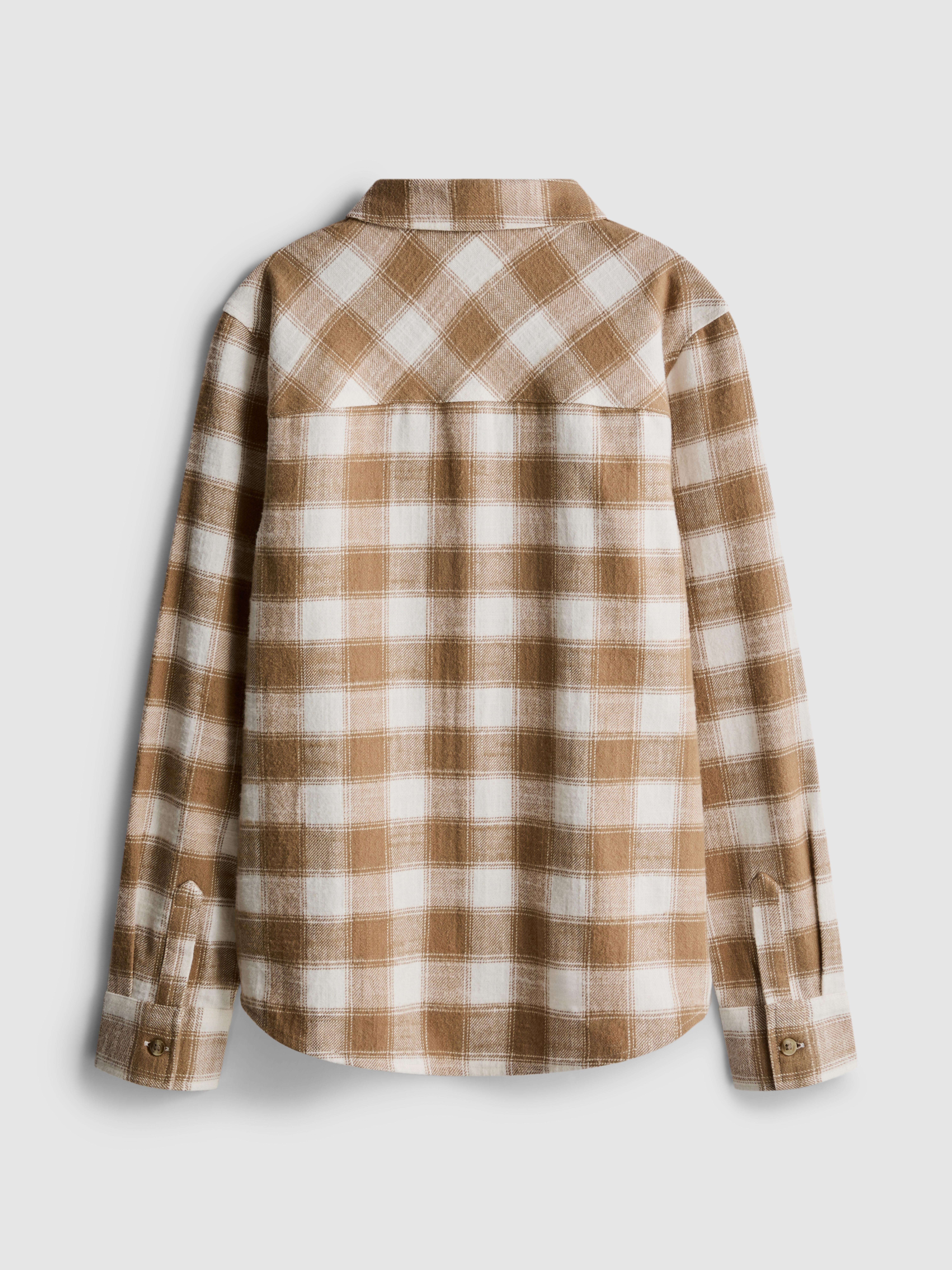 Boys Brown 7-15yrs | Check Flannel Shirt