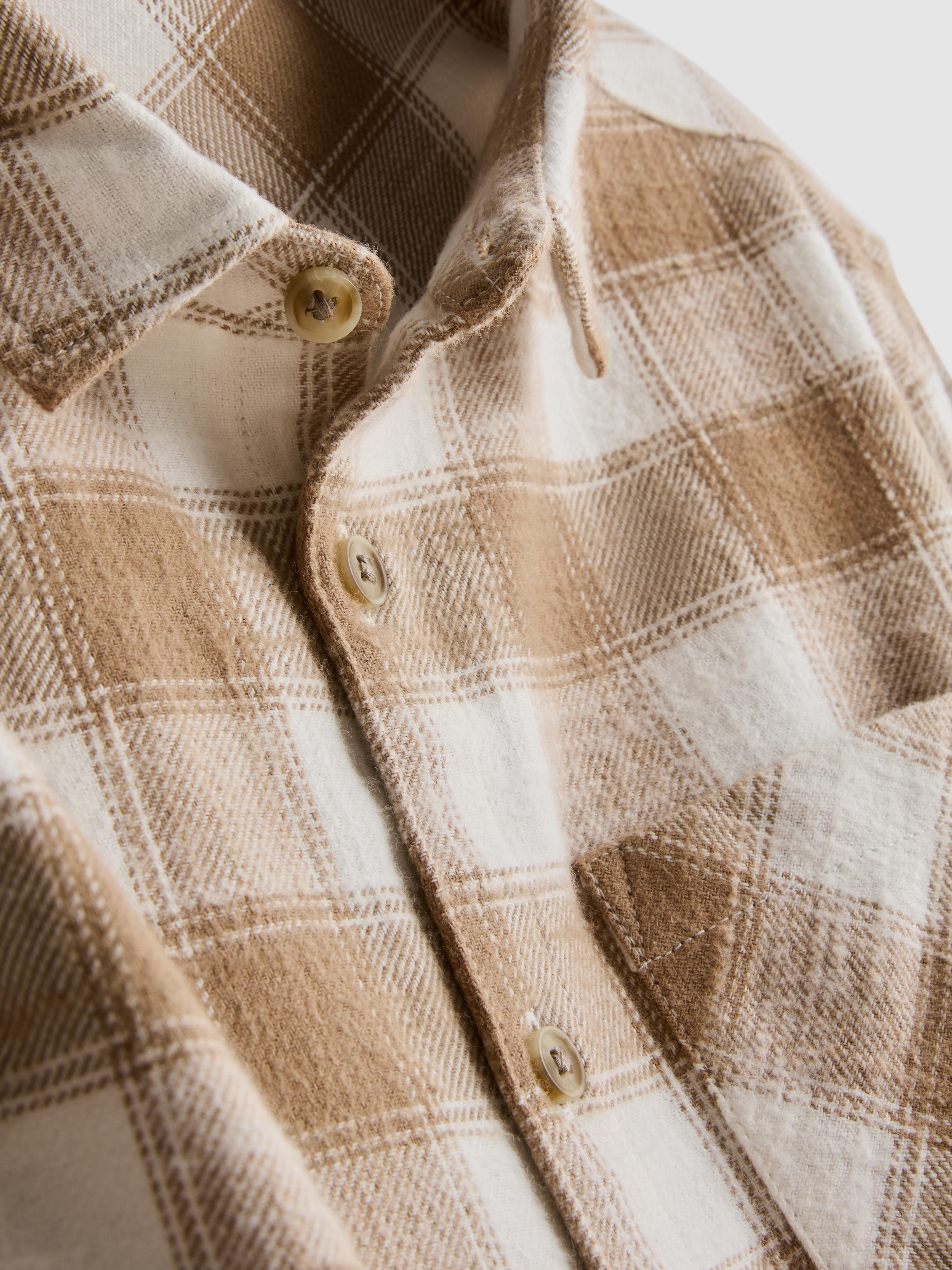 Boys Brown 7-15yrs | Check Flannel Shirt