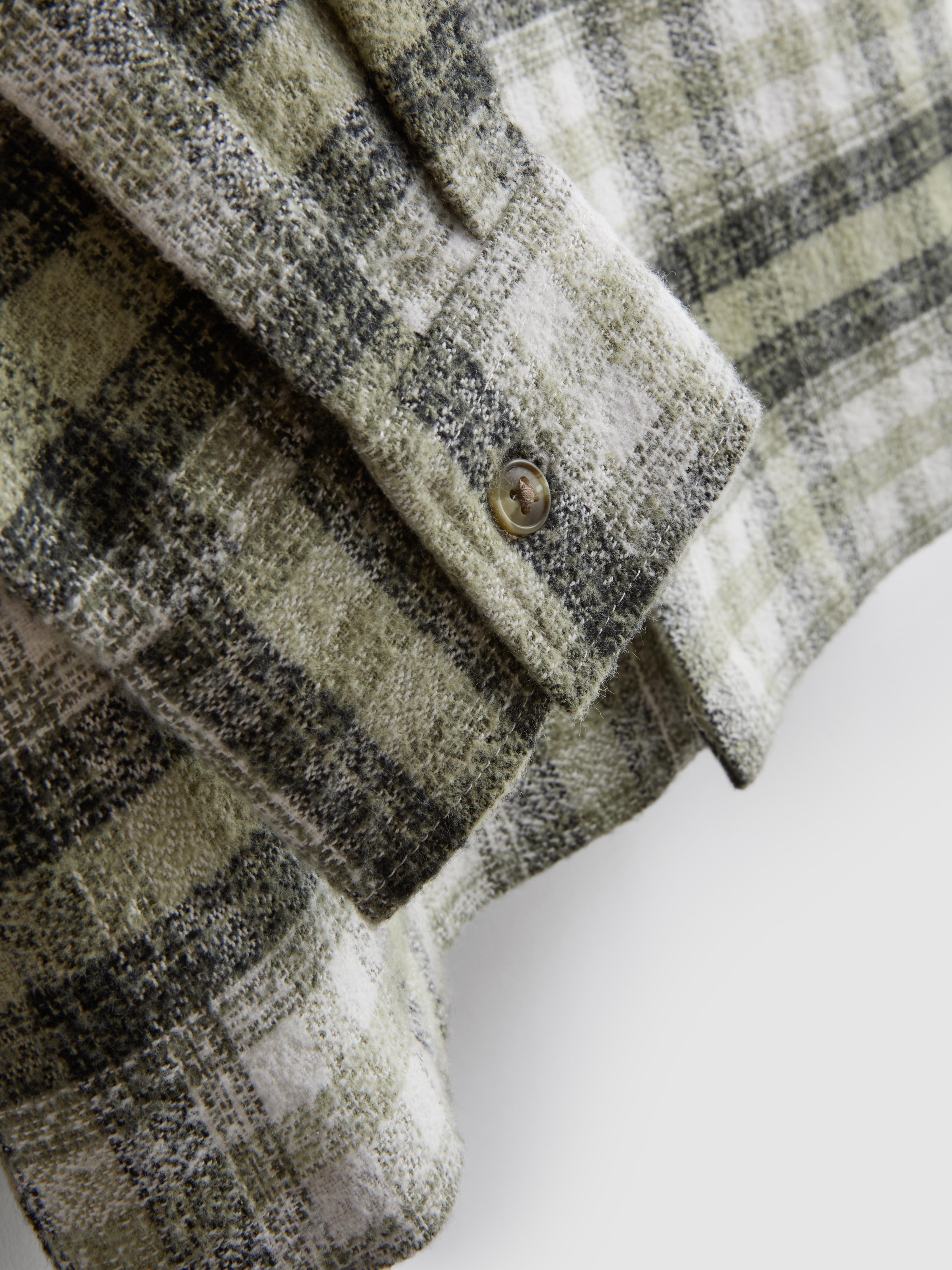 Boys Green 7-15yrs | T-Shirt and Check Shirt Set