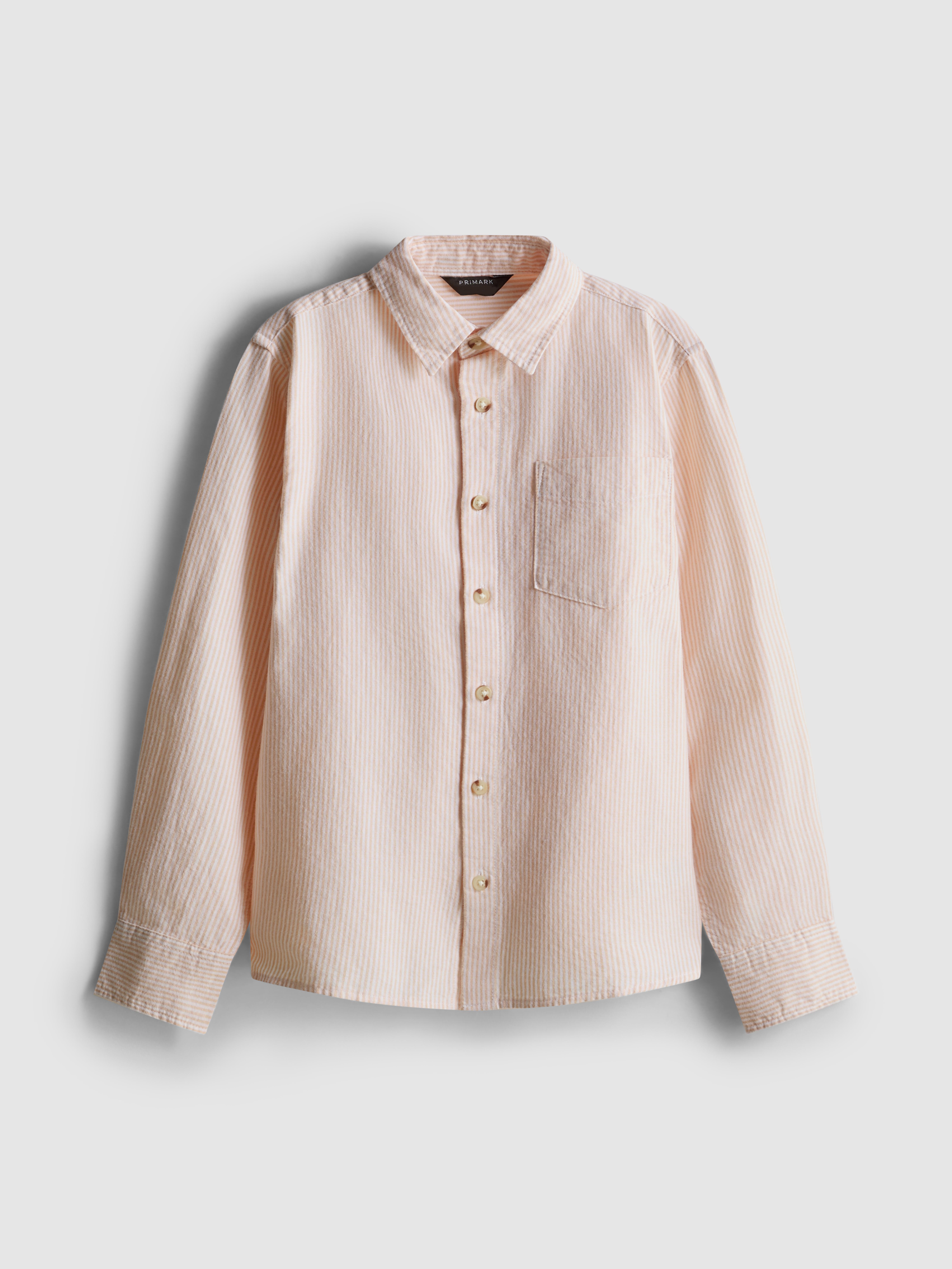 Boys Orange 7-15yrs | Stripe Oxford Shirt