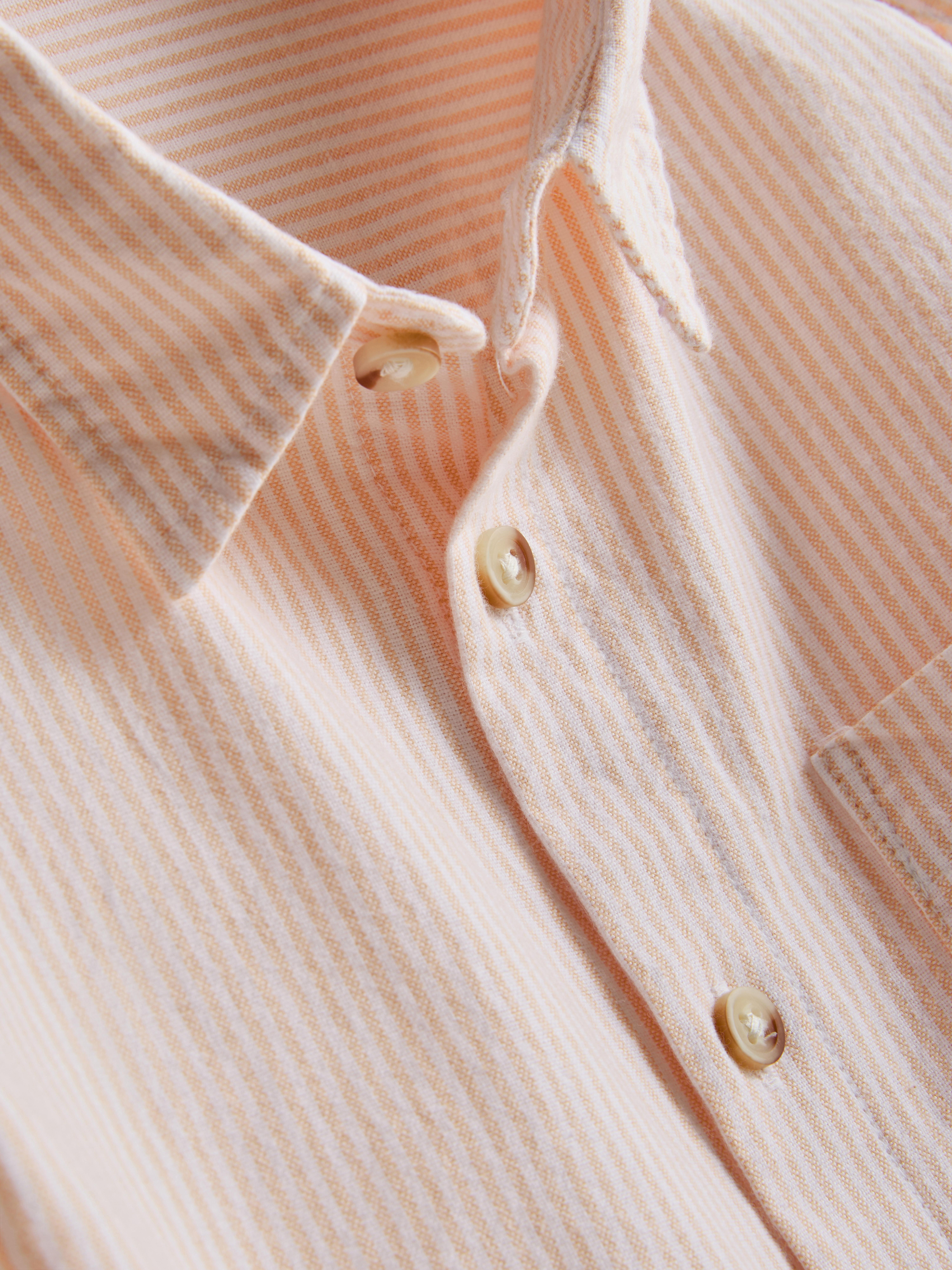 Boys Orange 7-15yrs | Stripe Oxford Shirt