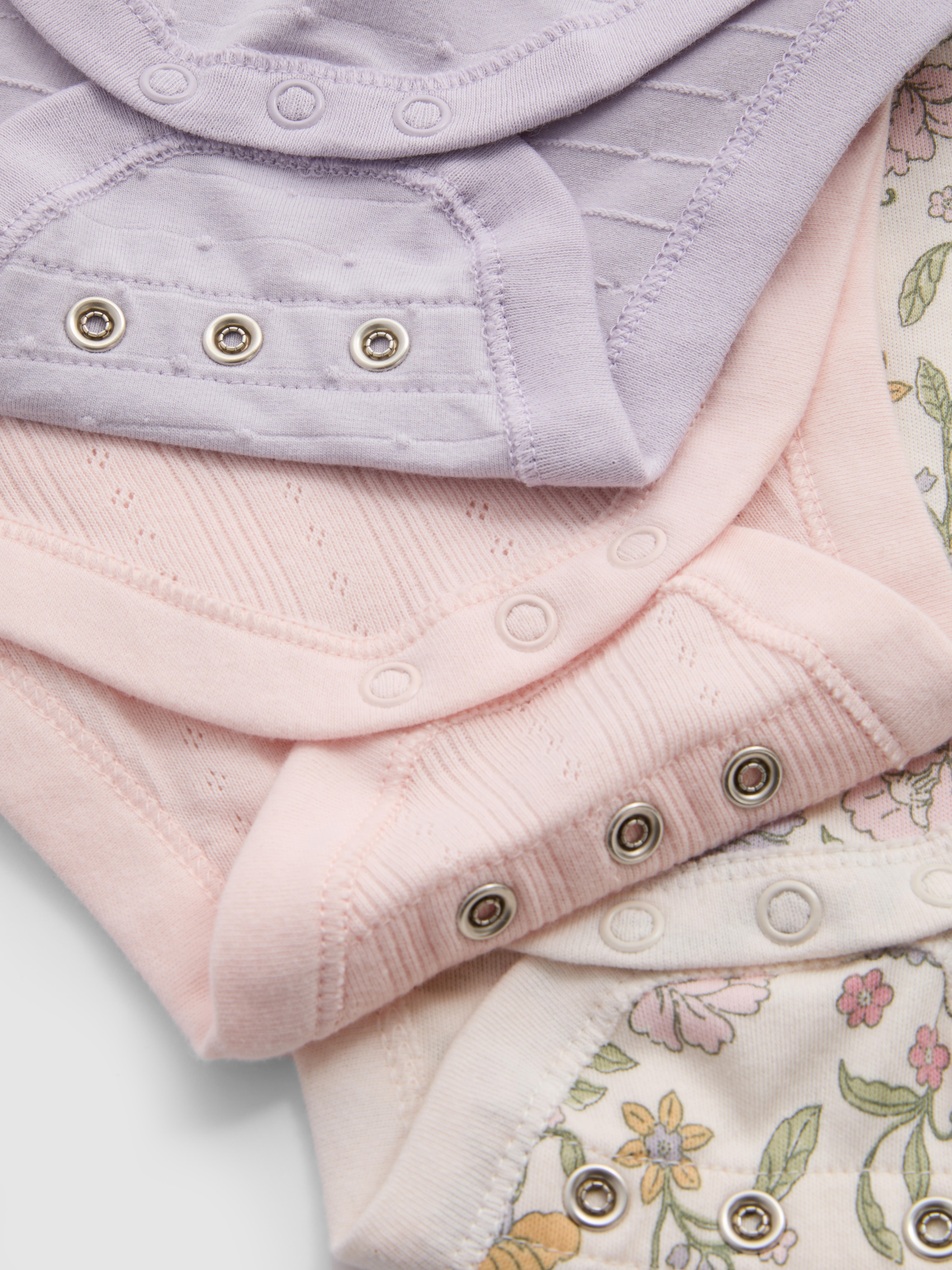 0-18mths | 3pk Room to Grow Short Sleeve Newborn Bodysuits