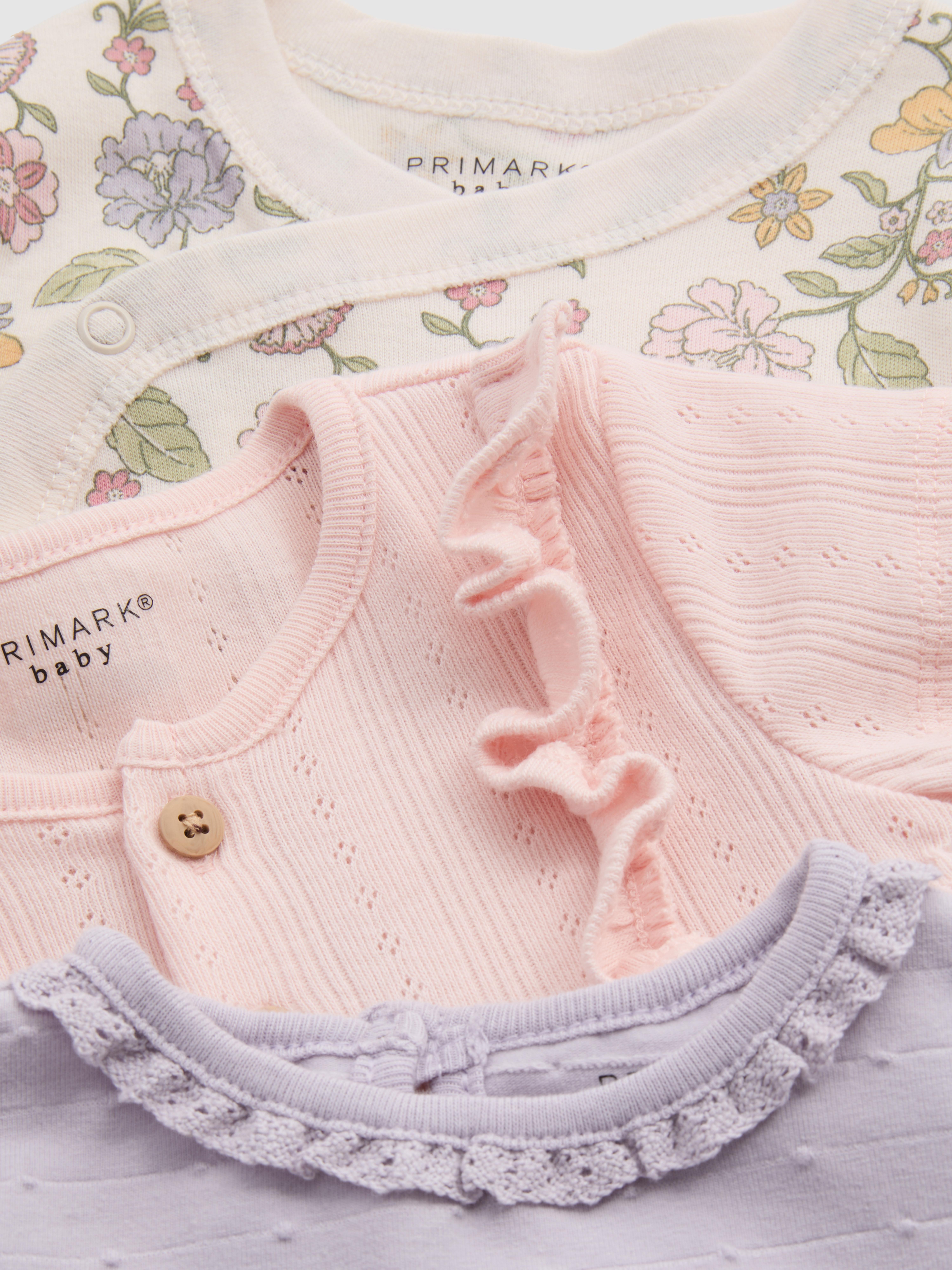 0-18mths | 3pk Room to Grow Short Sleeve Newborn Bodysuits