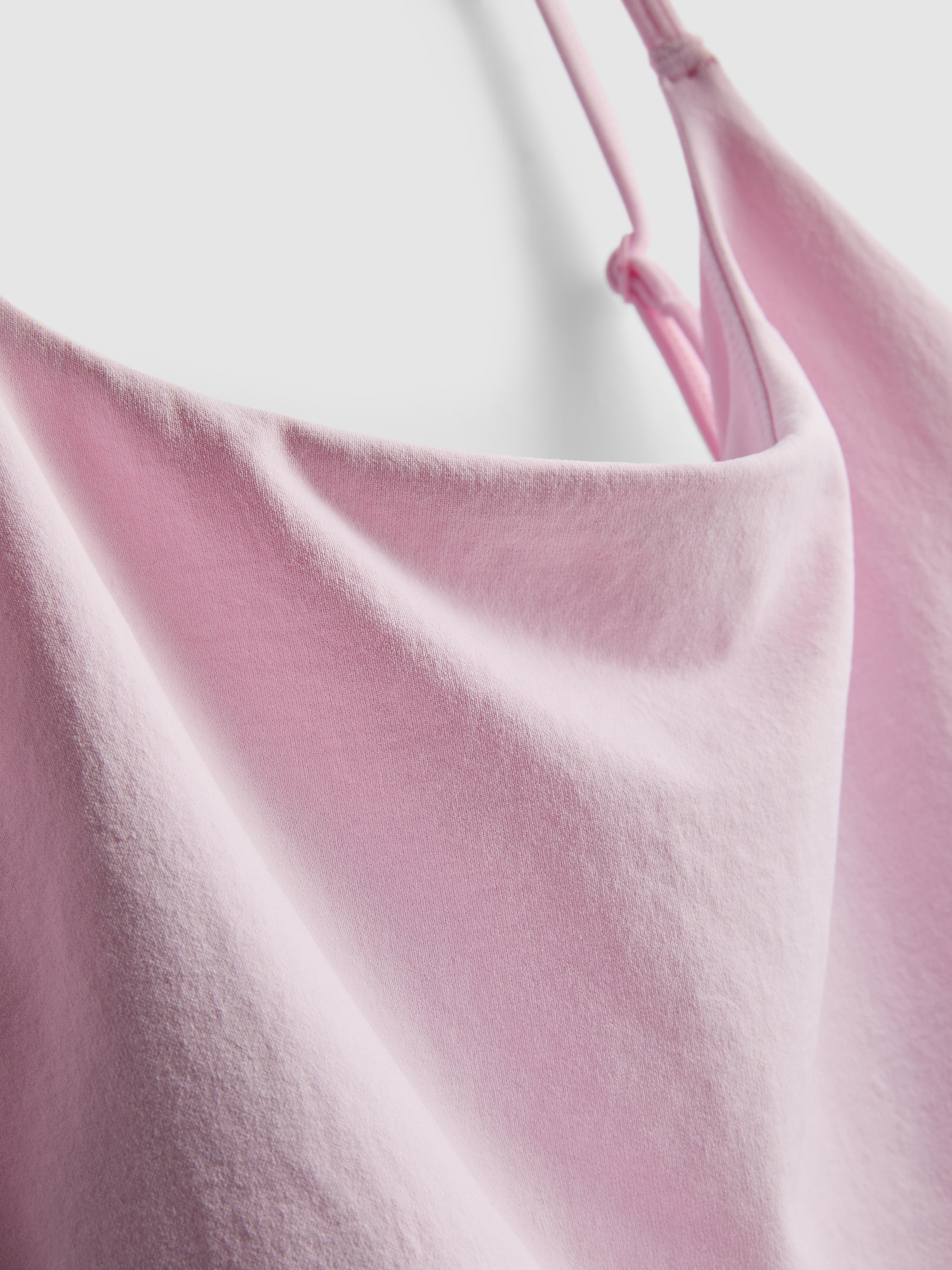 Women's Pink Seamless Cropped Cami Top