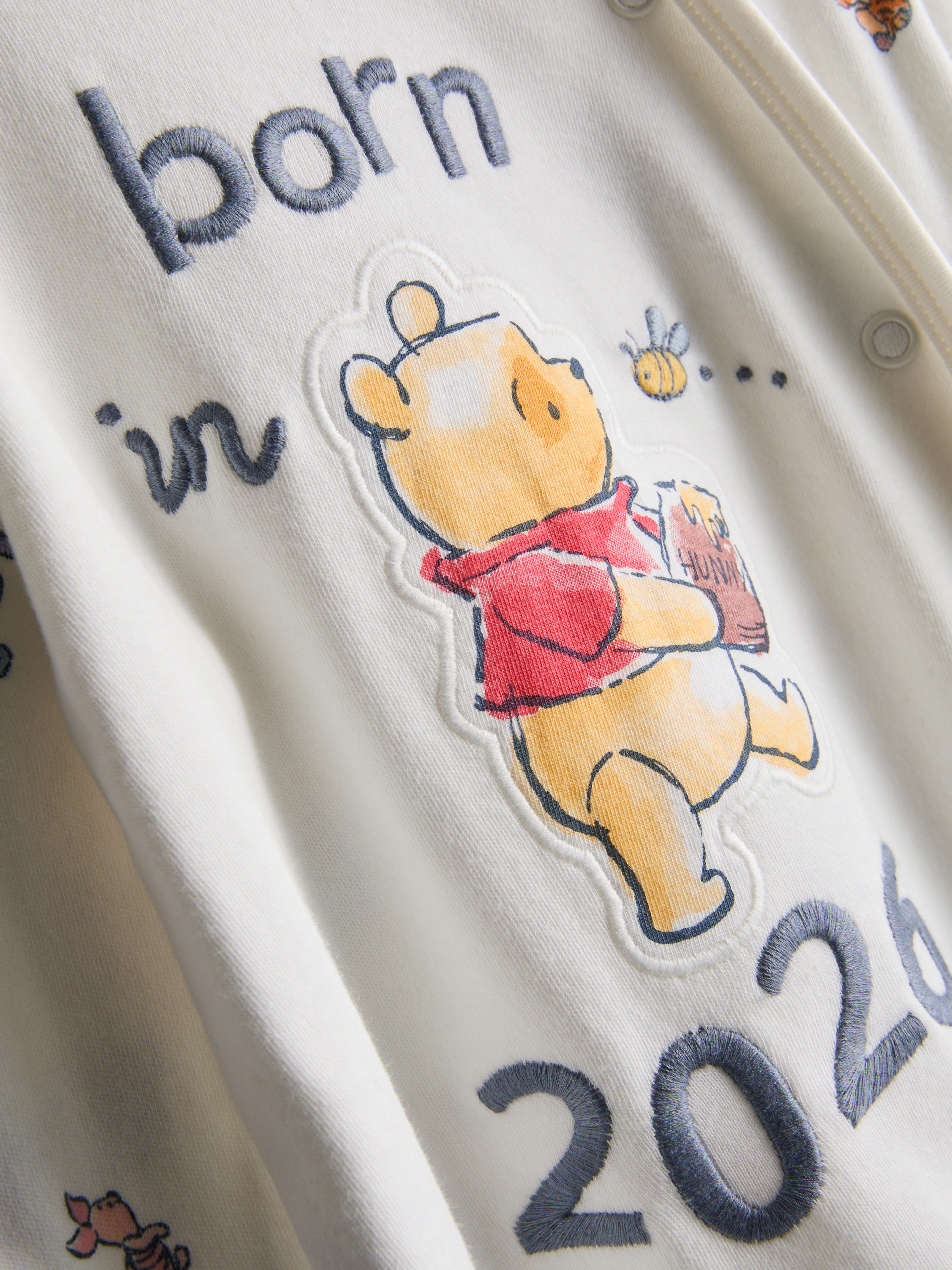 0-9mths | Disney’s Winnie the Pooh Born in 2026 Wrap Newborn Sleepsuit