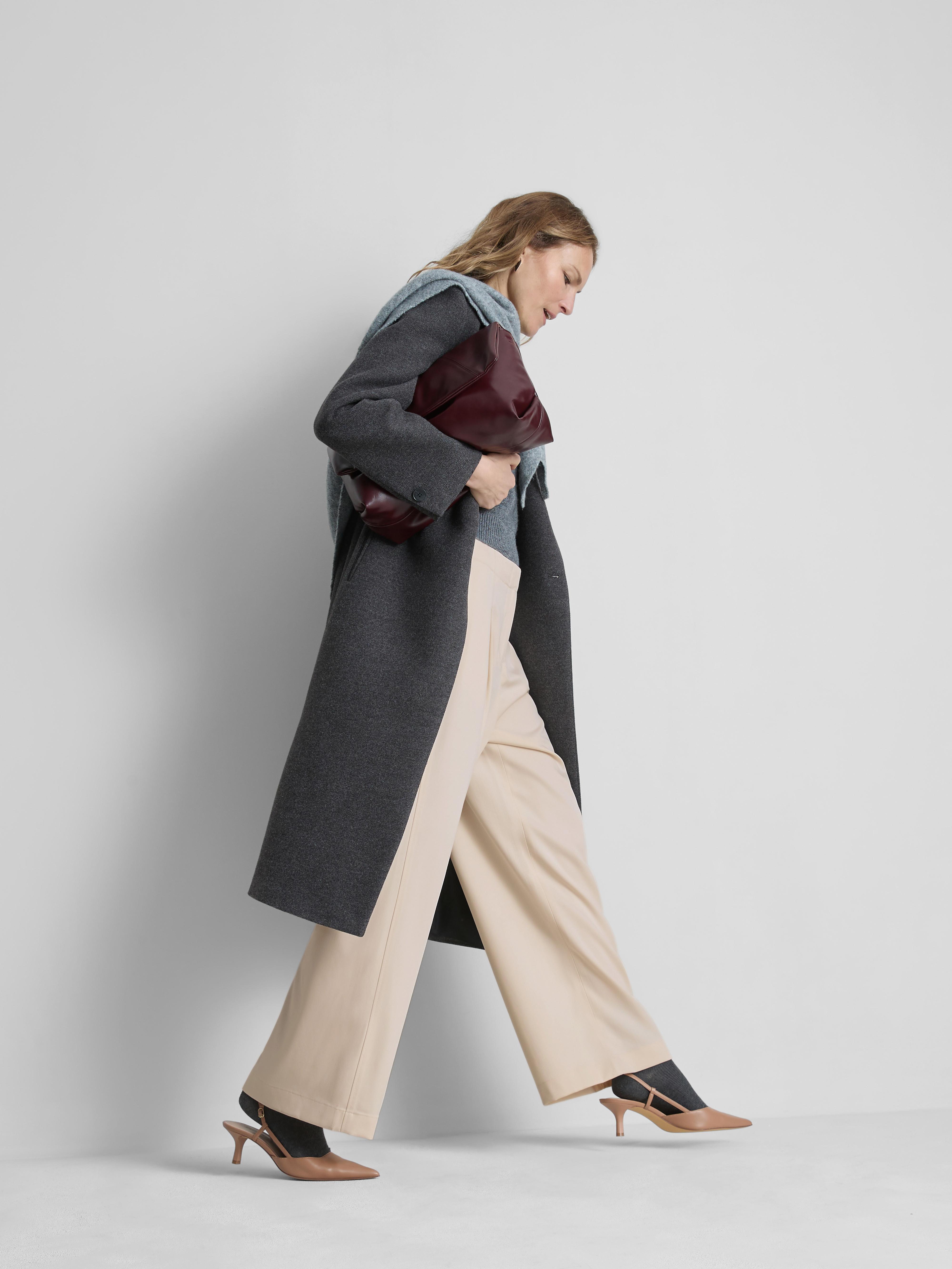 Womens Ecru Mid Rise Wide Leg Trousers | Primark