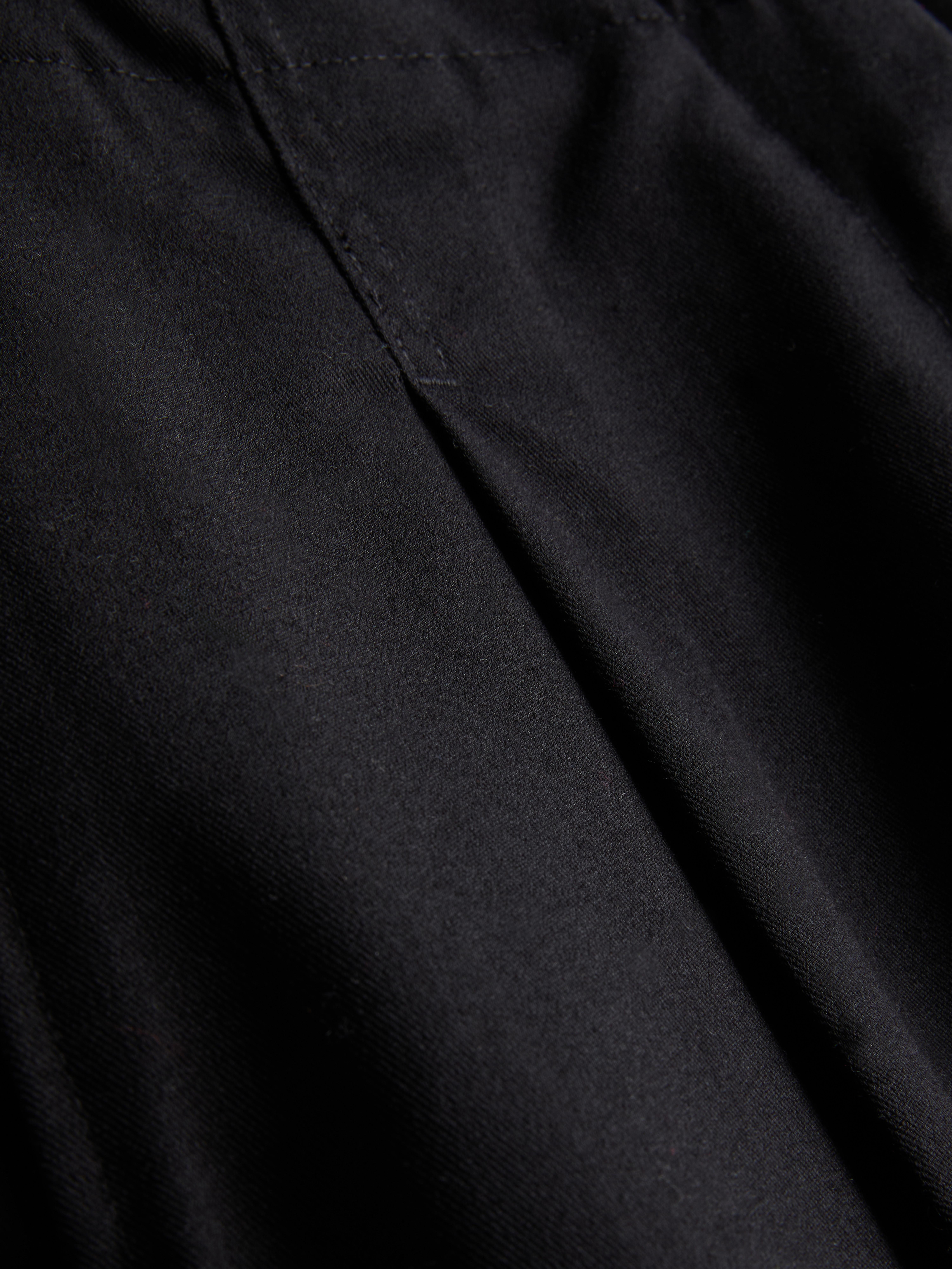 Women's Black Mid-Rise Wide-Leg Pants