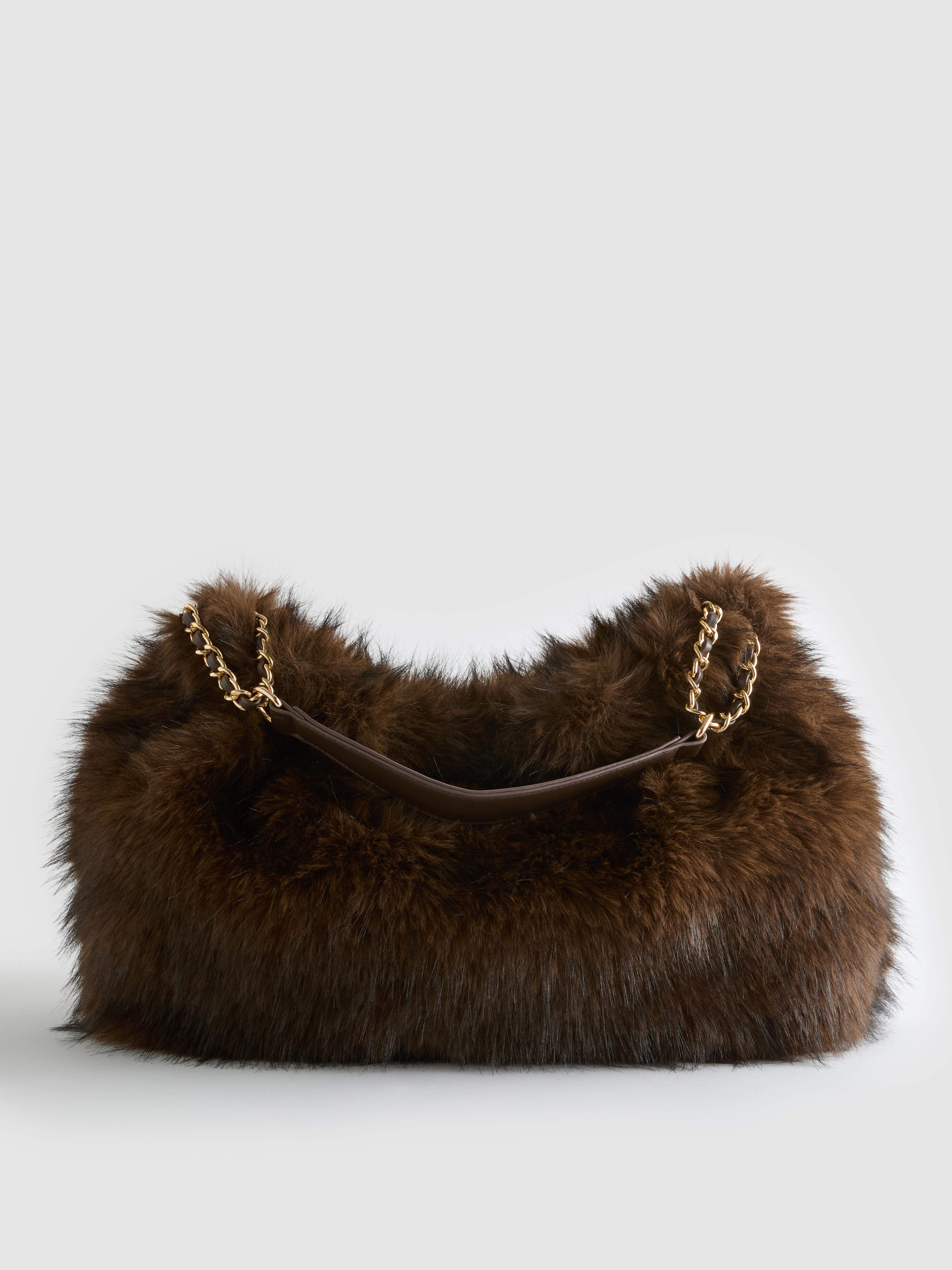 Bolso para hombro de pelo sintético Paula Echevarría