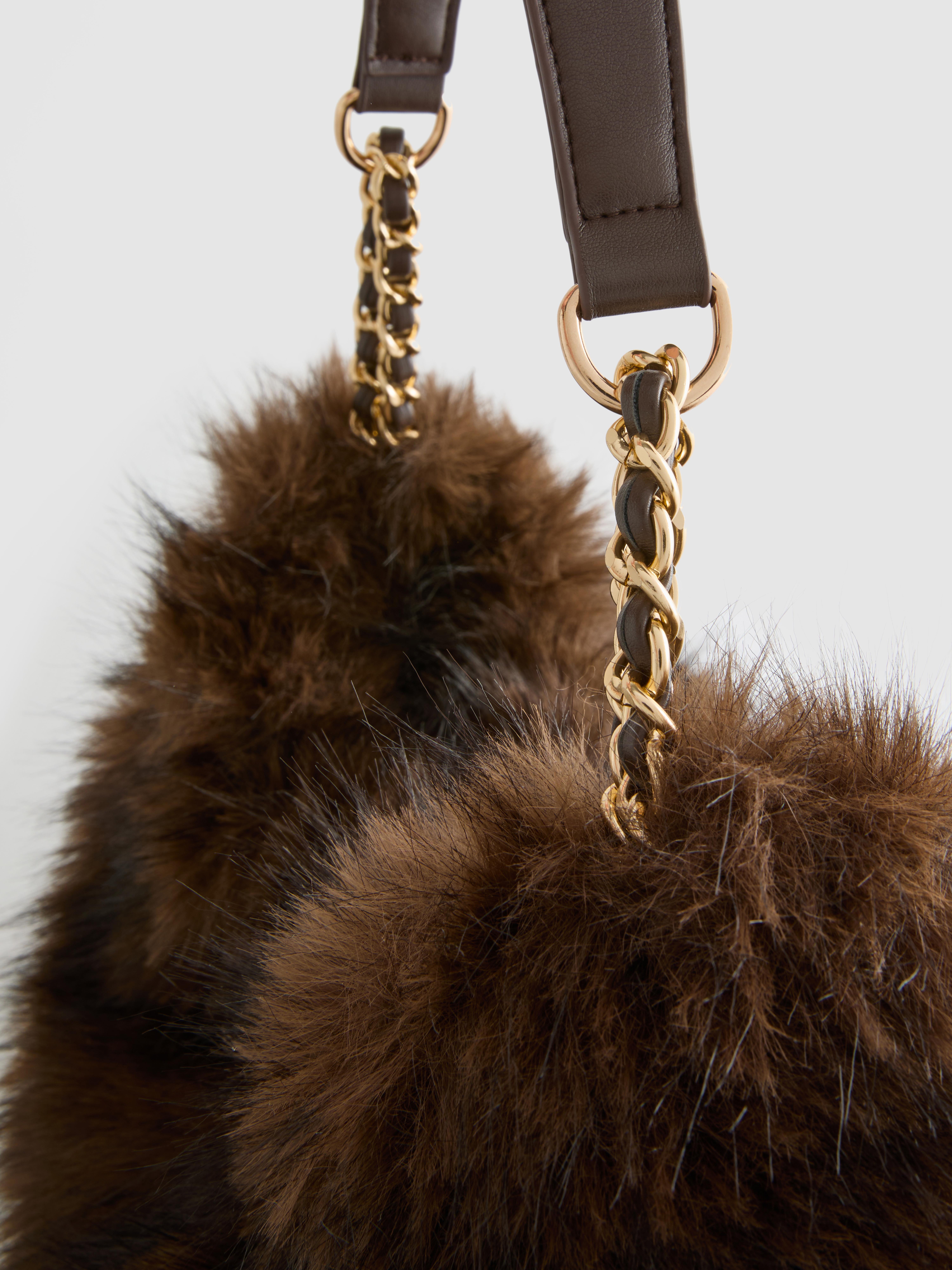 Bolso para hombro de pelo sintético Paula Echevarría