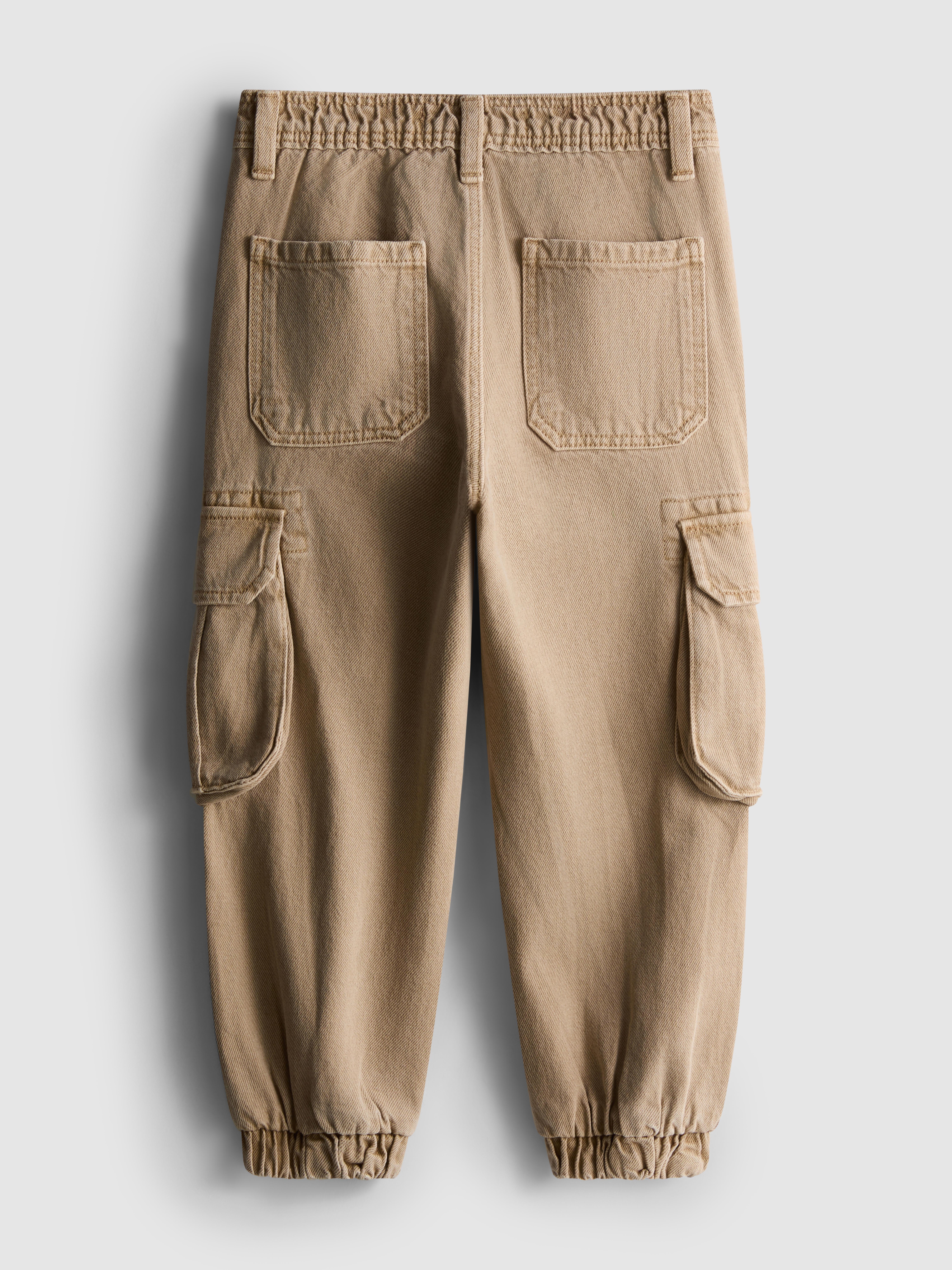 Boys Tan 1.5-8yrs | Twill Cuffed Cargo Pants