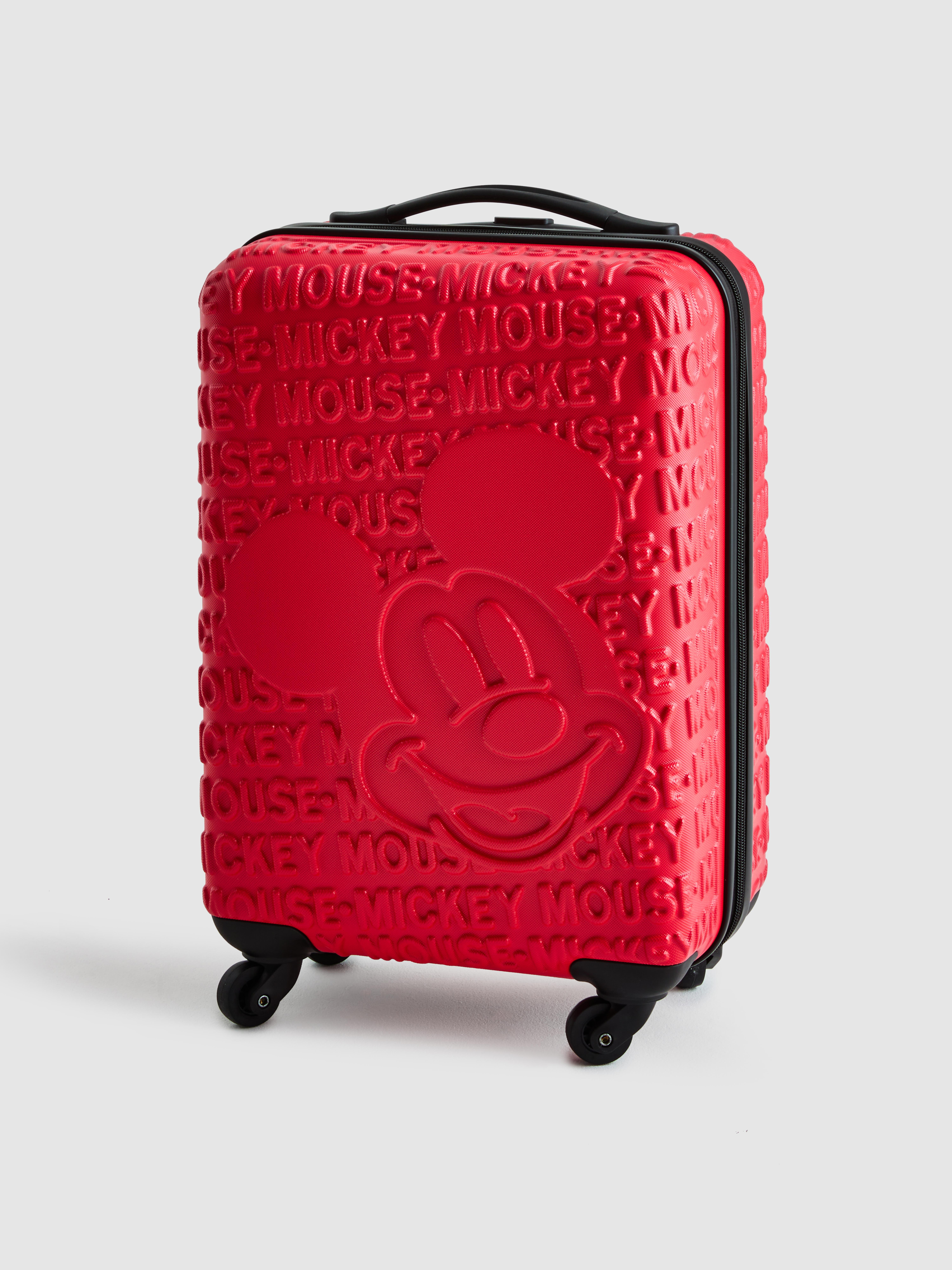 Red Disney's Mickey Mouse Embossed Hard-Shell Suitcase | Primark