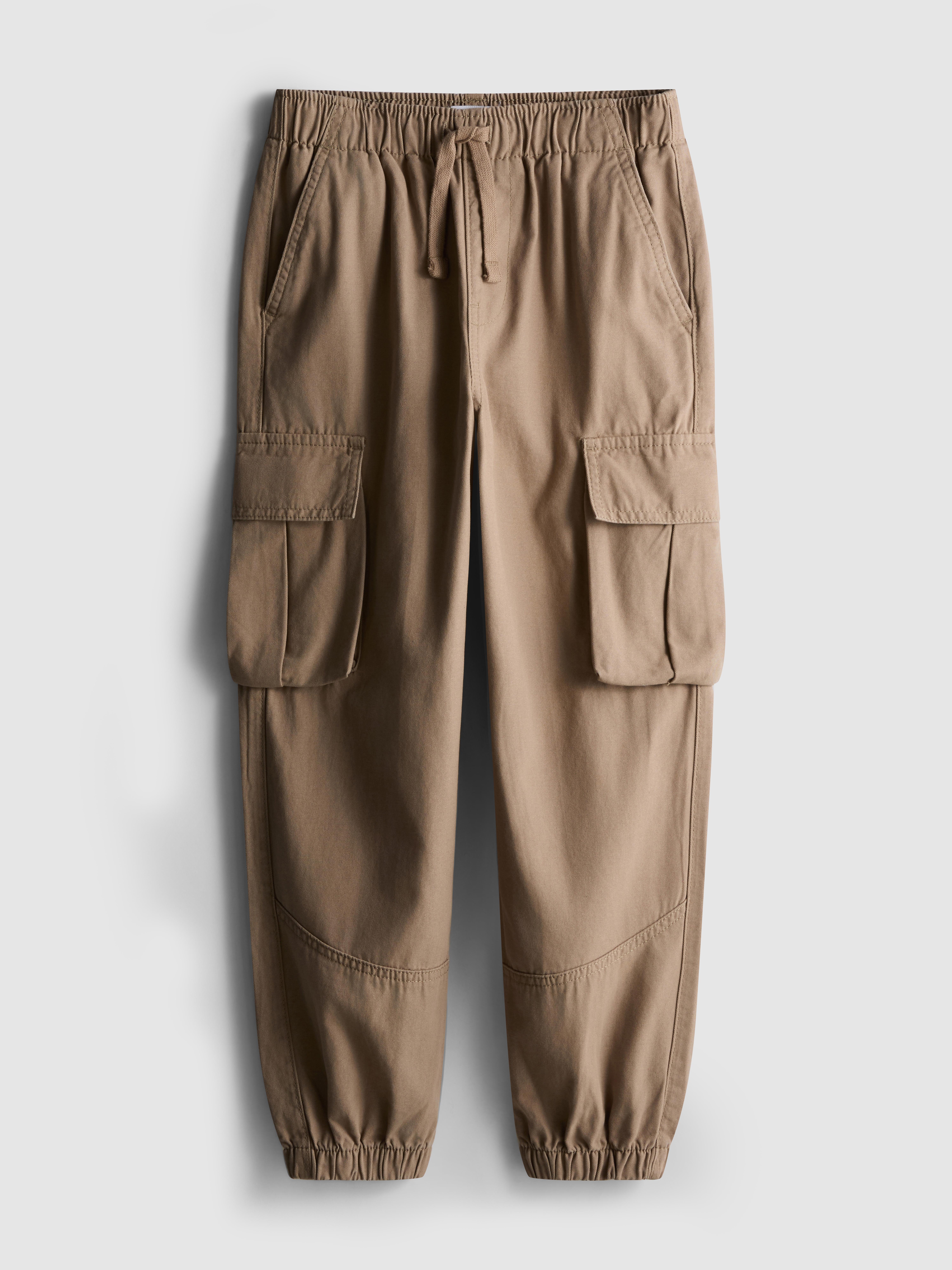 Boys Tan 7-15yrs | Canvas Cuffed Cargo Pants