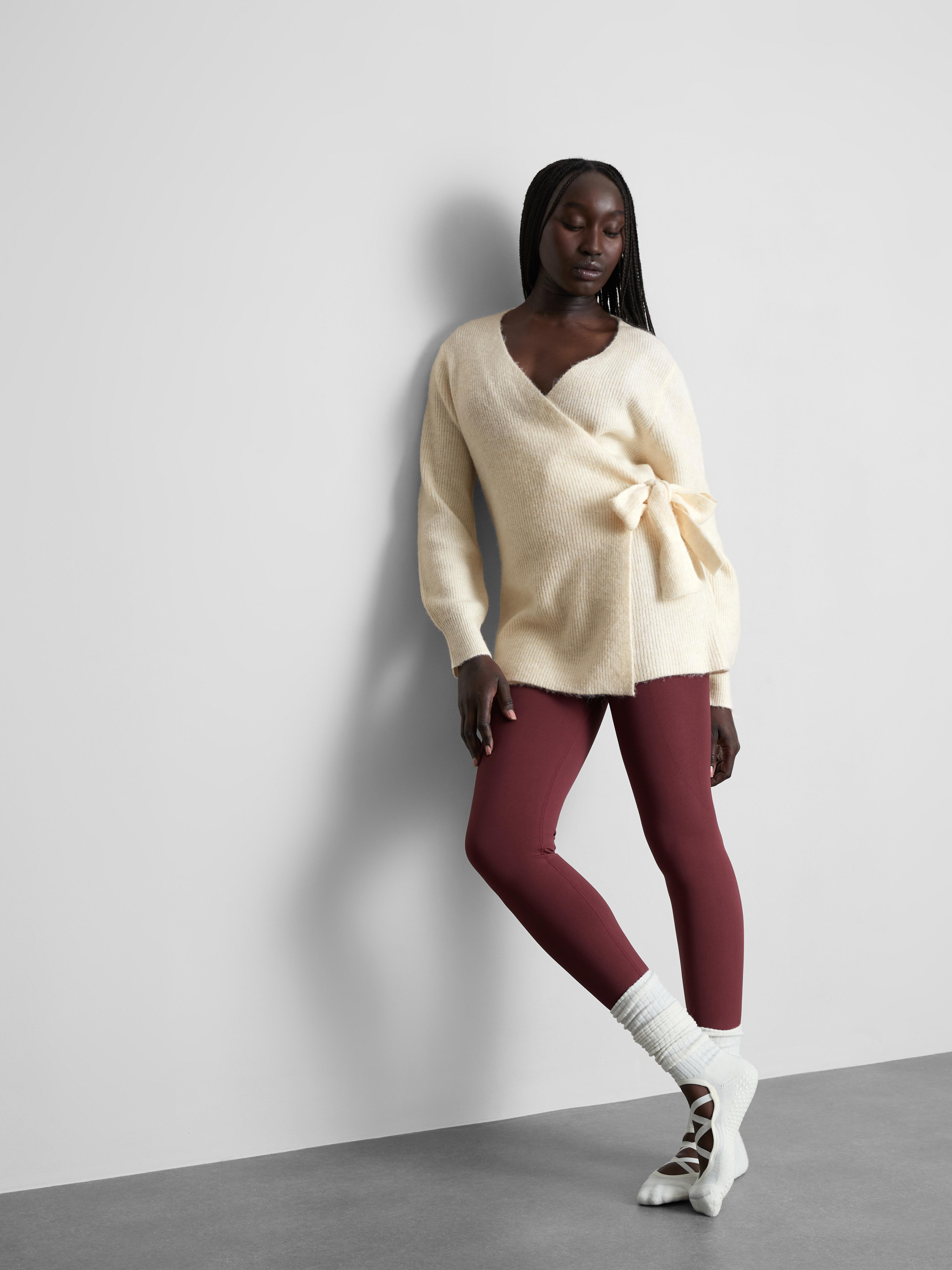 Women's Ivory Rita Ora Knitted Wrap Cardigan